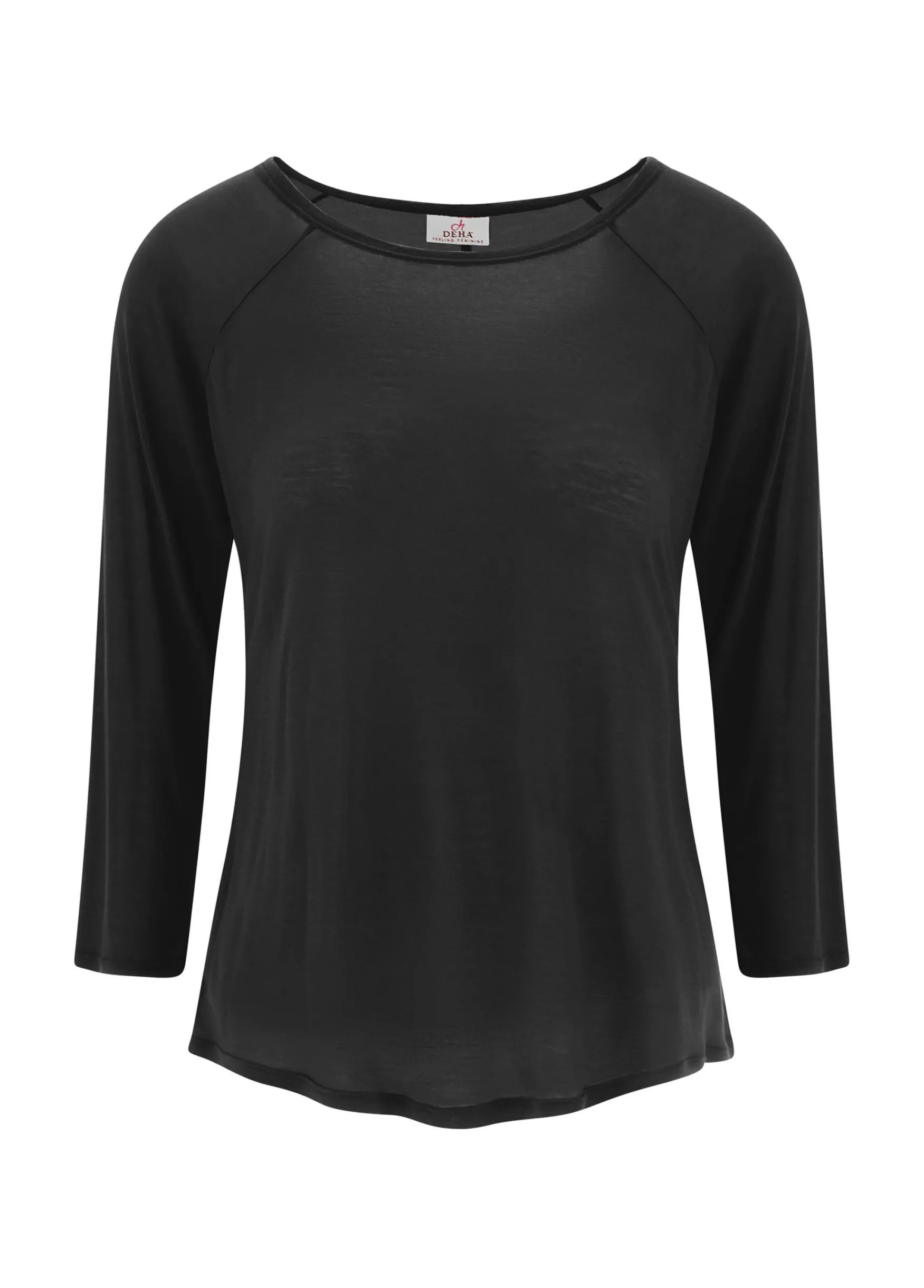 Sale DEHA 3/4 Sleeve Lyocell T-Shirt Black