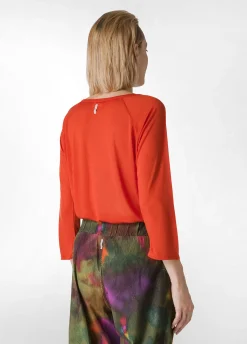 Clearance DEHA 3/4 Sleeve Lyocell T-Shirt Orange Autumn Orange