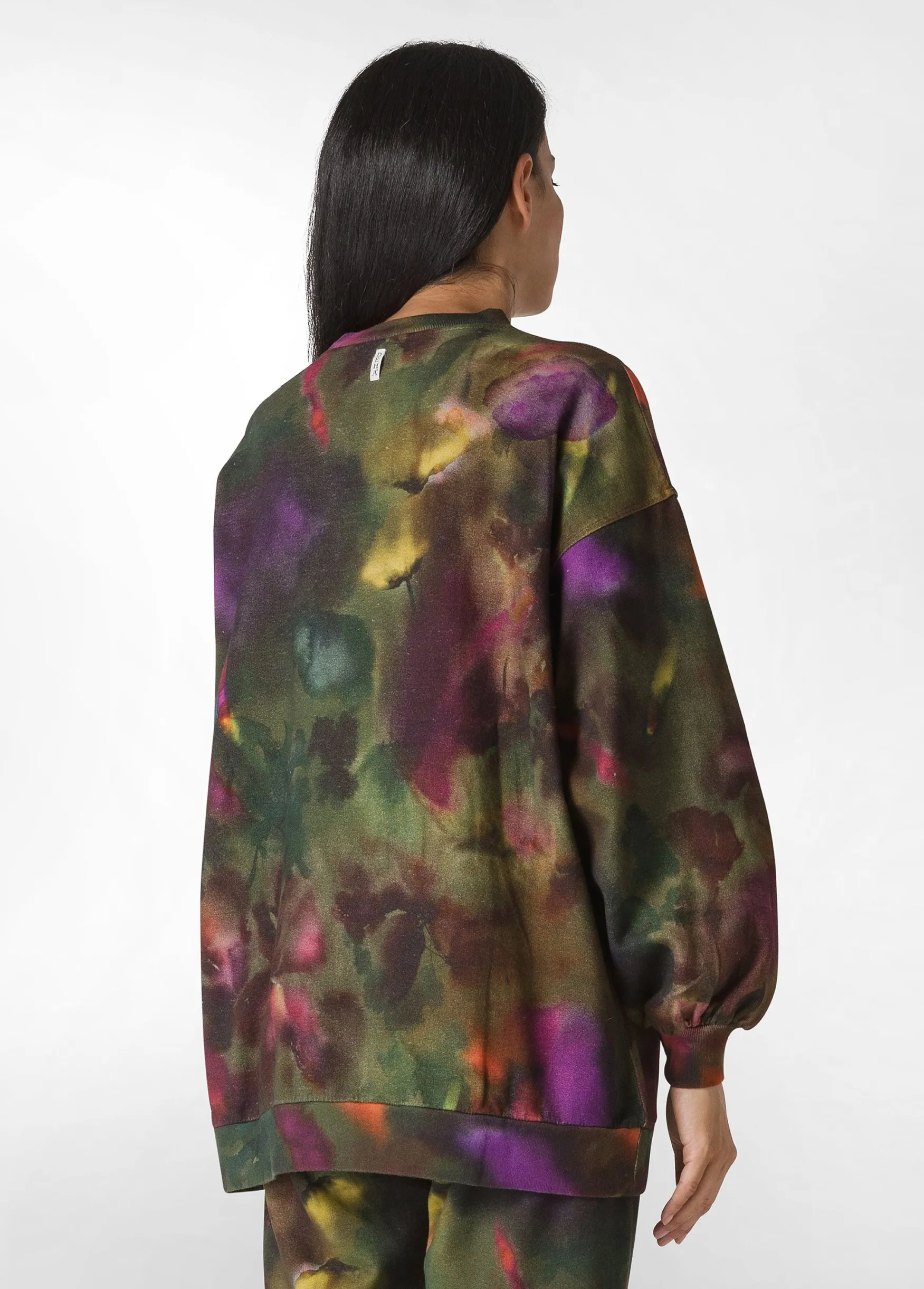Hot DEHA Allover Puff Sweatshirt Multicolor Camuflower