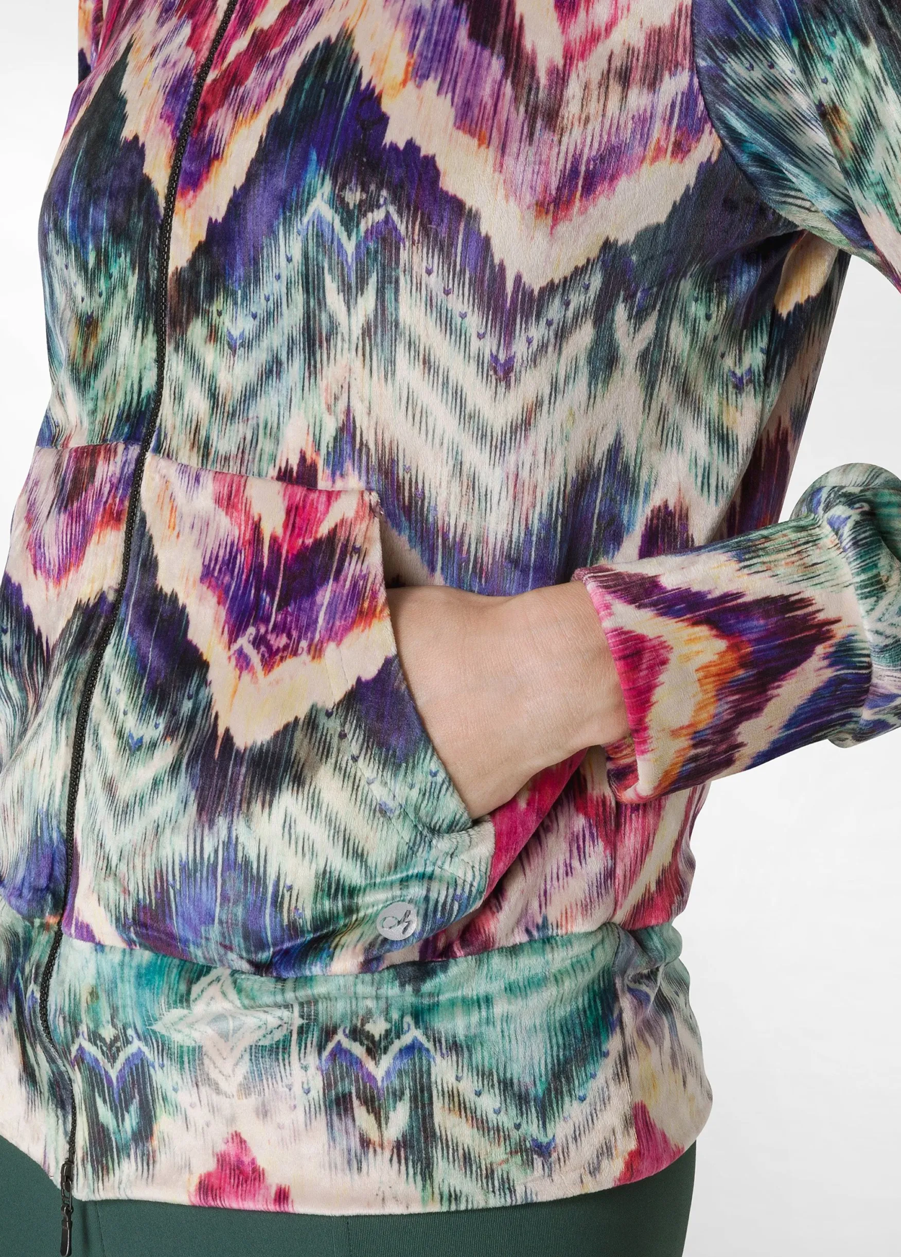 Store DEHA Allover Stretch Velvet Jacket Multicolor All Chevron