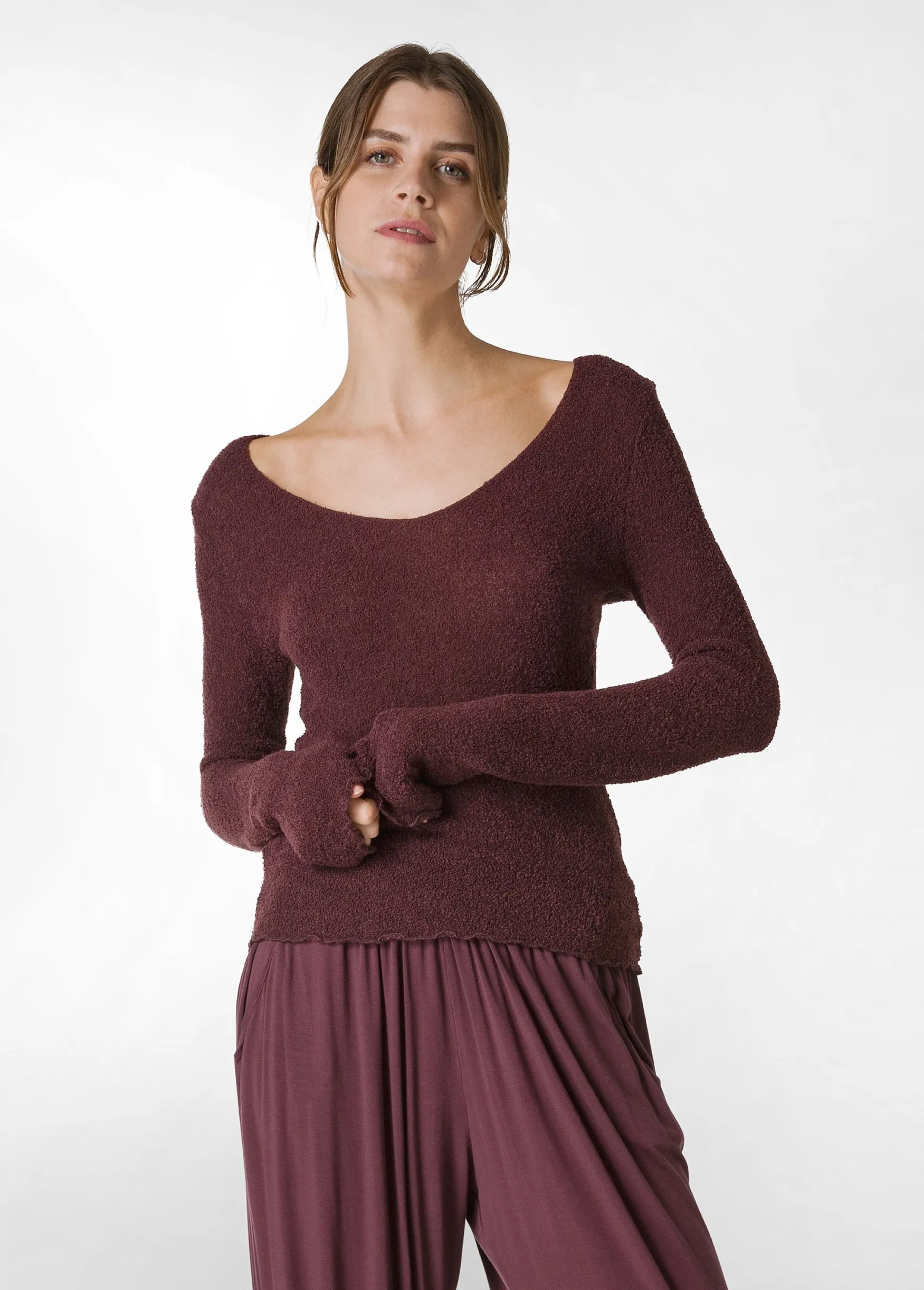 Sale DEHA Boucle Sweater Red Tibetan Red