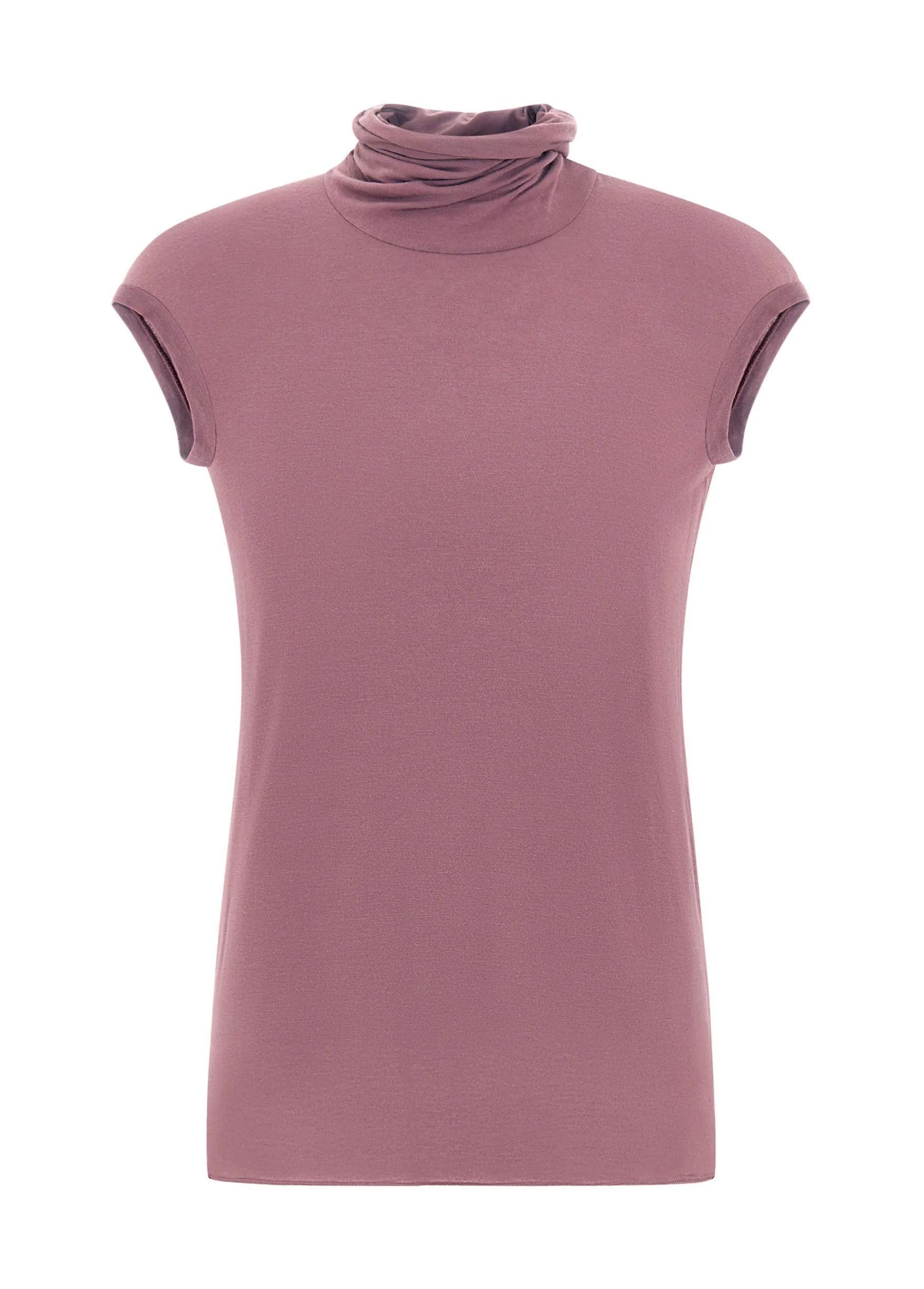Flash Sale DEHA Cashmere Blend High Neck T-Shirt Pink Deco' Rose