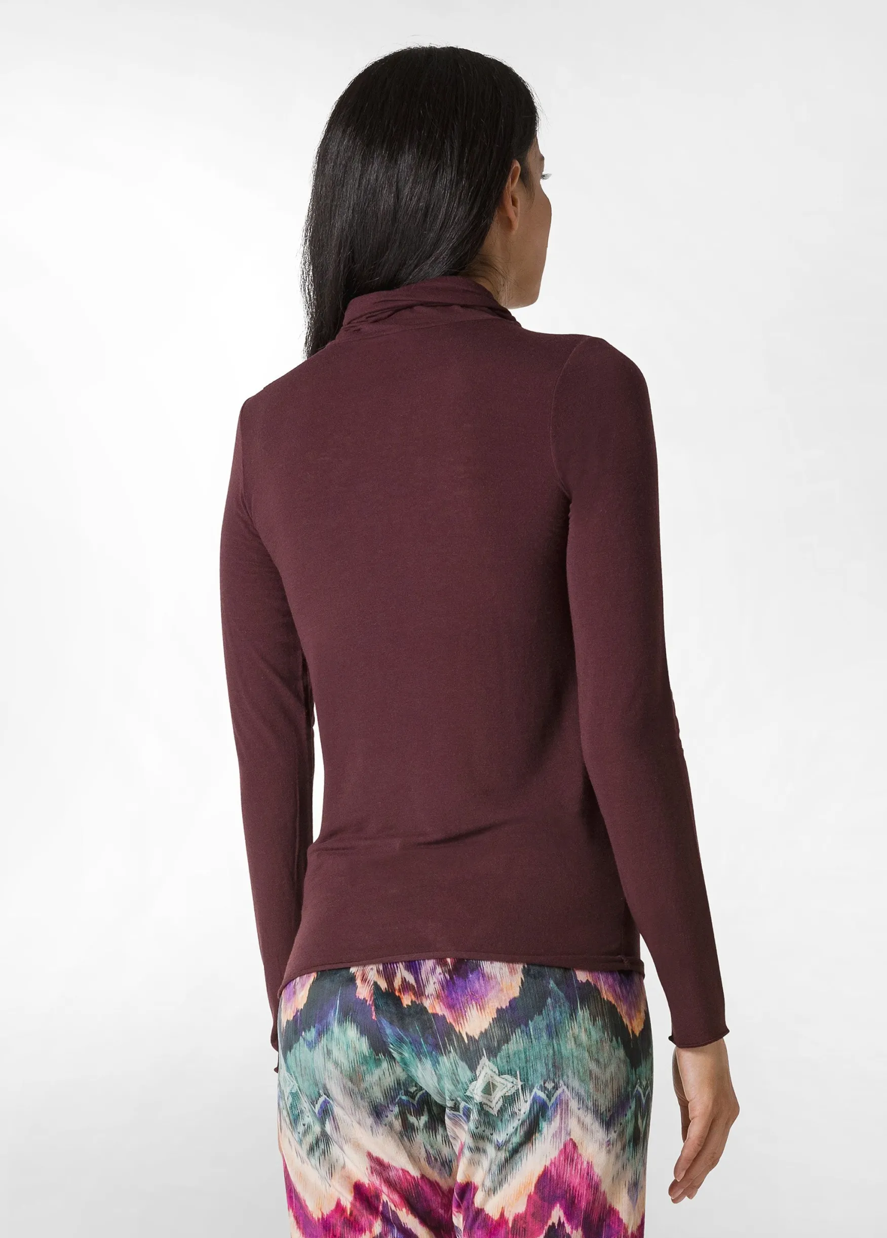 Discount DEHA Cashmere Blend High Neck Top Red Tibetan Red