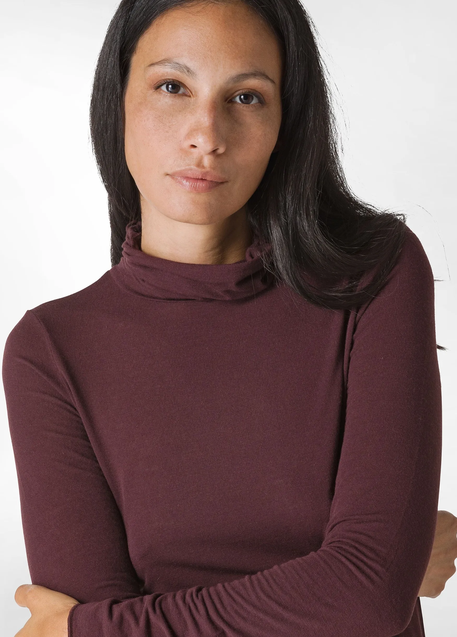 Discount DEHA Cashmere Blend High Neck Top Red Tibetan Red