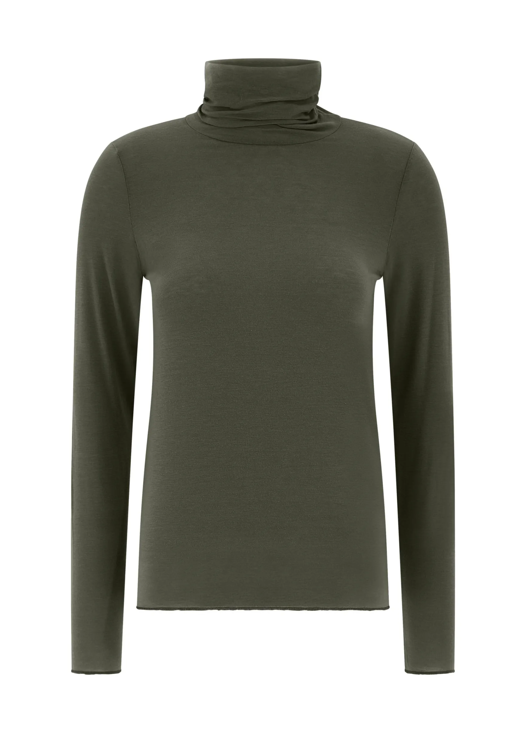 Outlet DEHA Cashmere Blend High Neck Top Green Olive Green