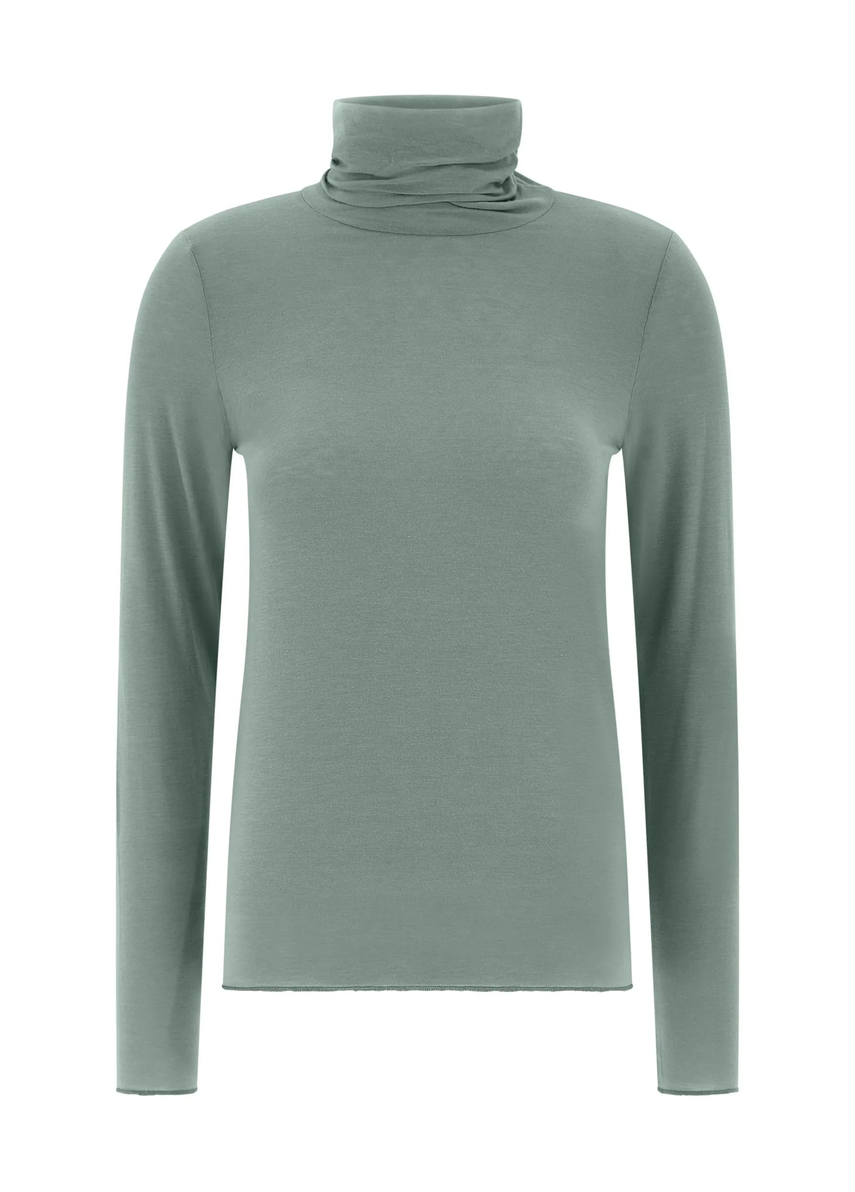 Best DEHA Cashmere Blend High Neck Top Green Sage Green
