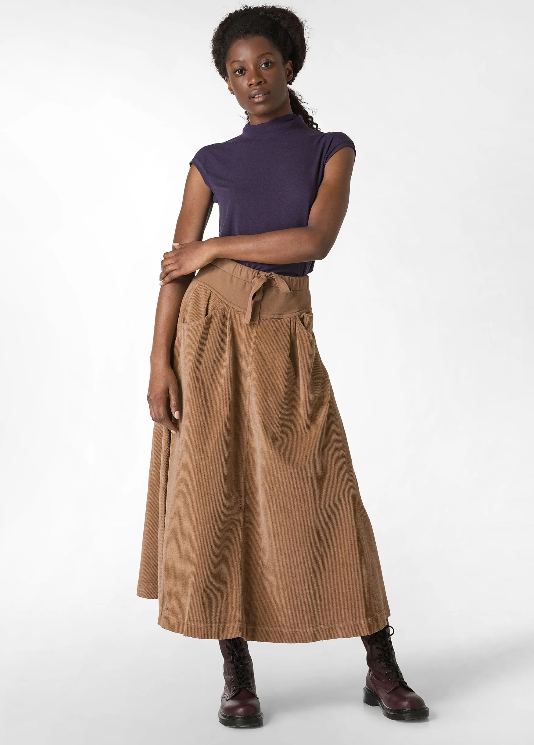 Online DEHA Cashmere Blend High Neck T-Shirt Purple Aubergine Violet