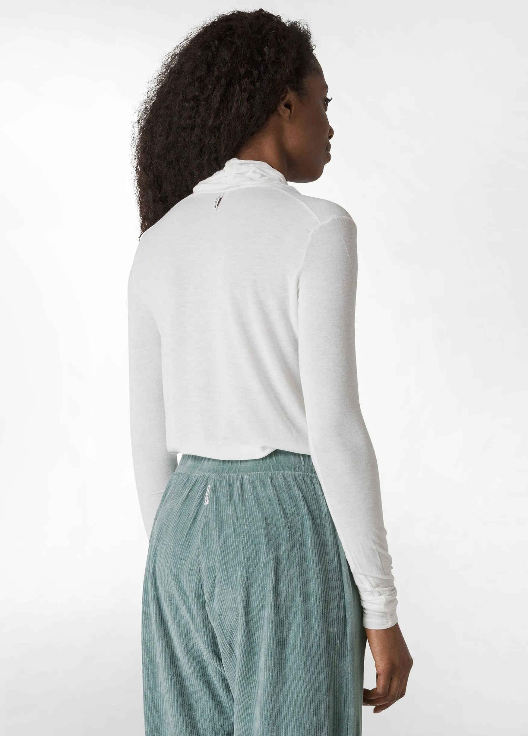 Sale DEHA Cashmere Blend Long Sleeve T-Shirt White Milk White