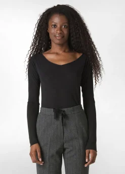 Outlet DEHA Cashmere Blend T-Shirt Black