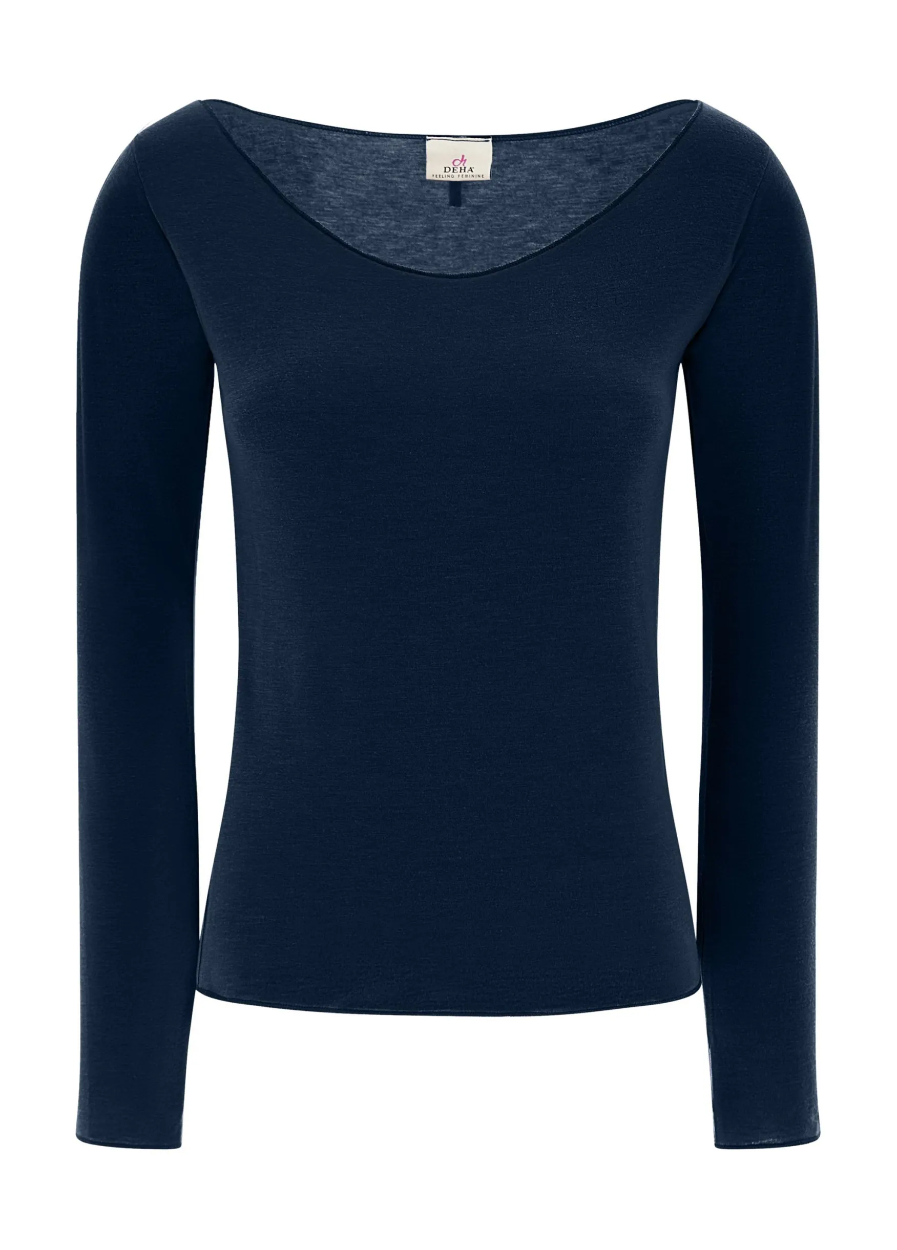 Shop DEHA Cashmere Blend T-Shirt Blue Blue Night