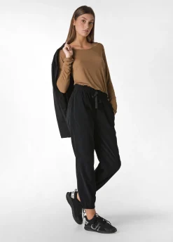 Clearance DEHA Cashmere Blend T-Shirt Brown Biscuit Brown