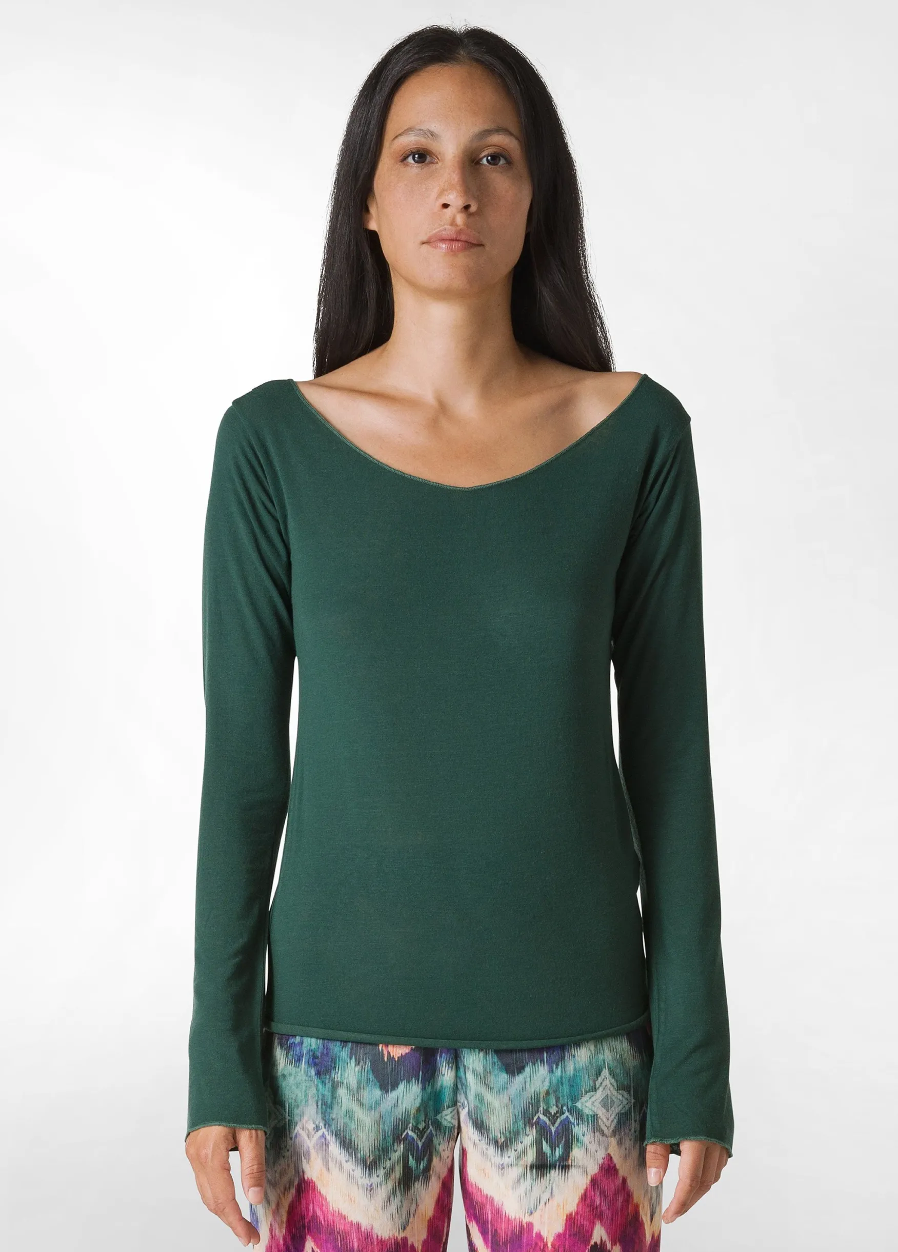 Online DEHA Cashmere Blend T-Shirt Green Forest Green