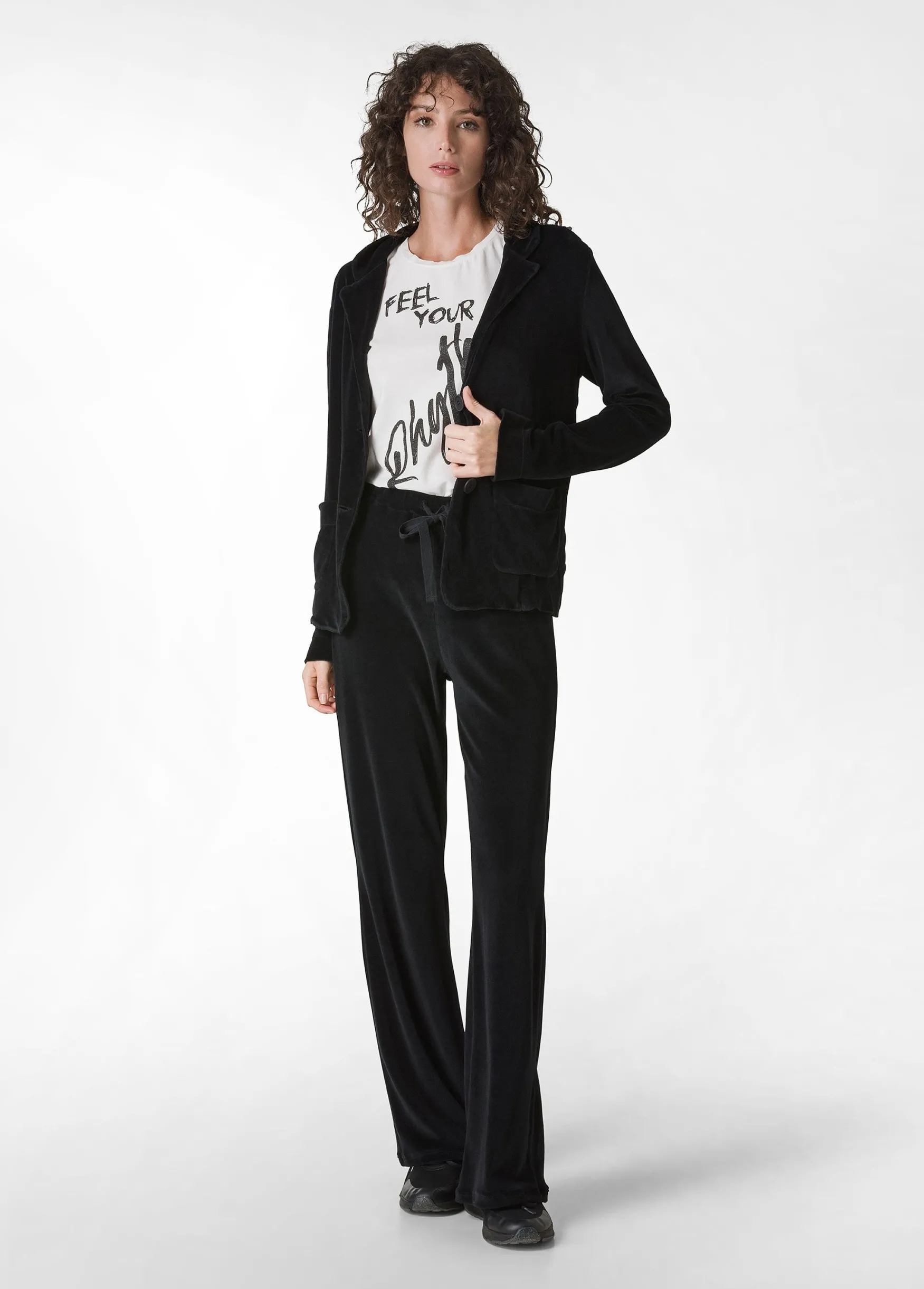 Online DEHA Chenille Blazer Black