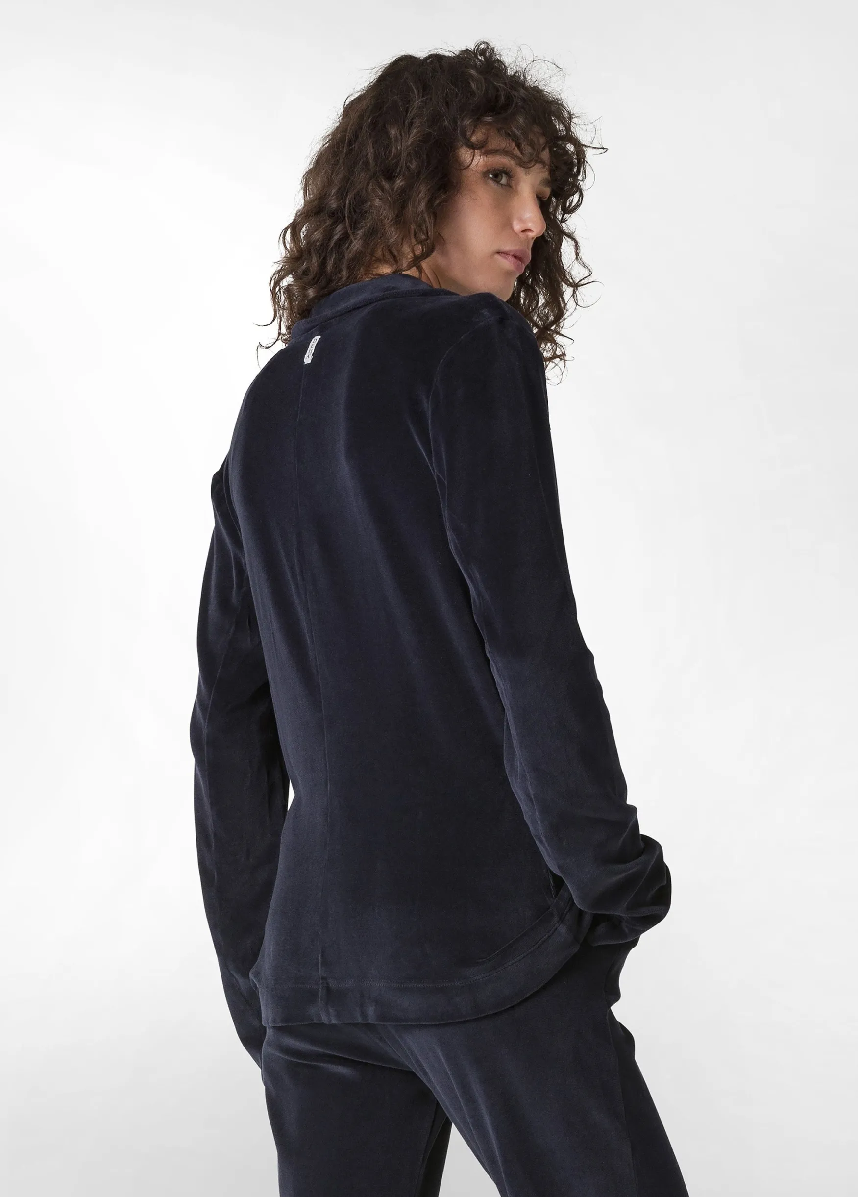 Fashion DEHA Chenille Blazer Blue Blue Night