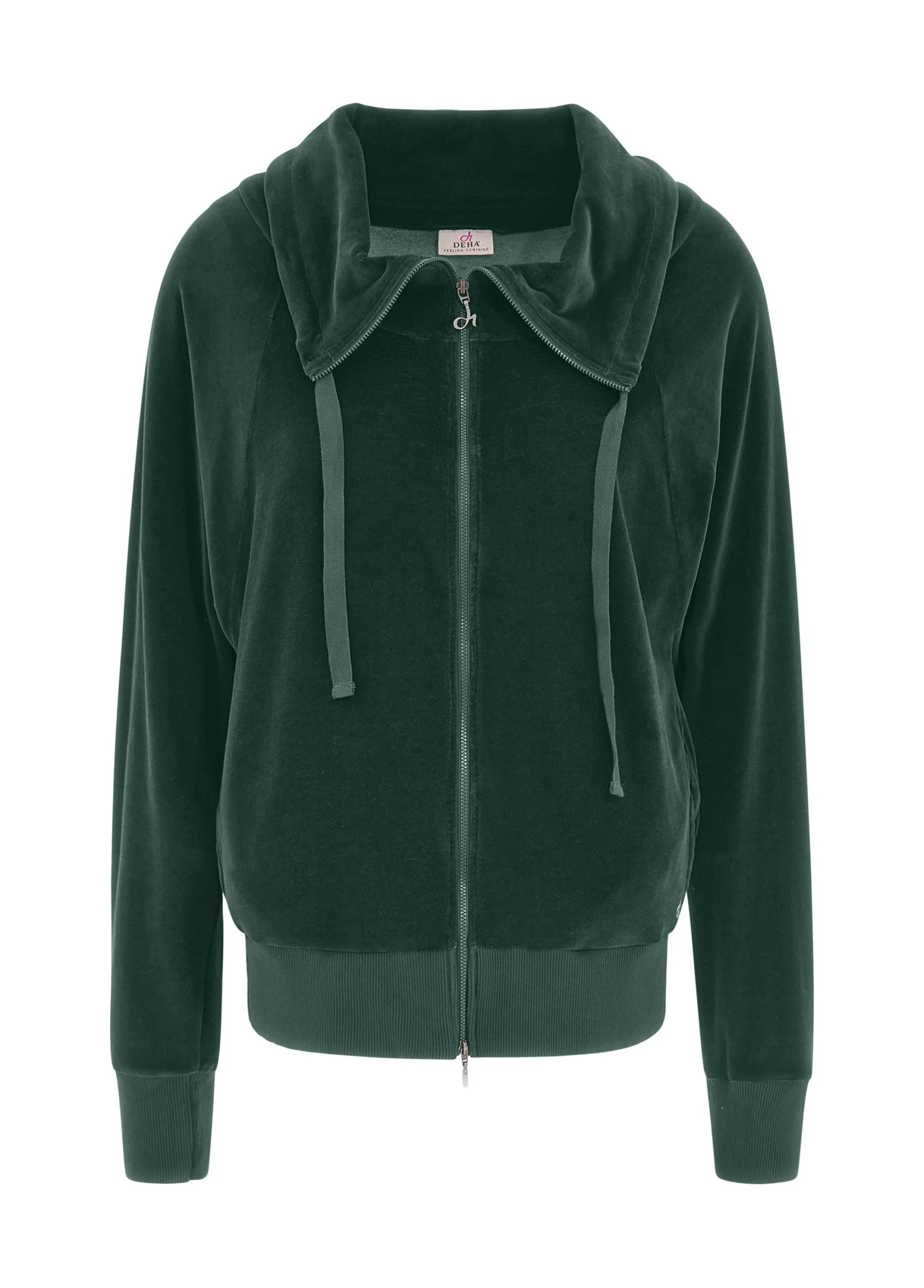 Cheap DEHA Chenille Lounge Full Zip Hoodie Green Forest Green