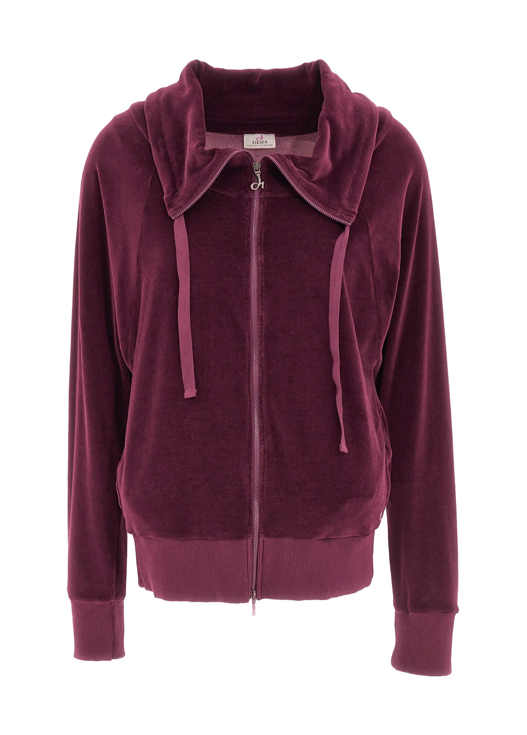 Online DEHA Chenille Lounge Full Zip Hoodie Red Tibetan Red
