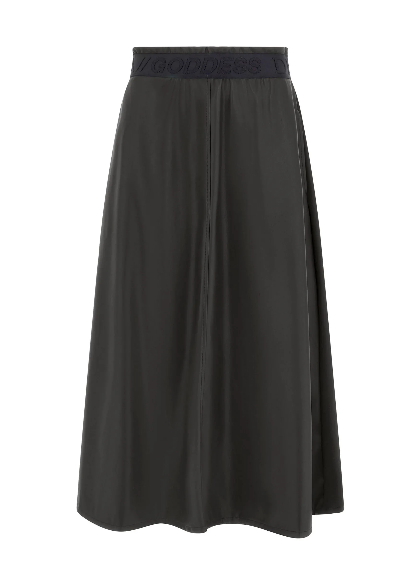 New DEHA Combined Faux Leather Skirt Black
