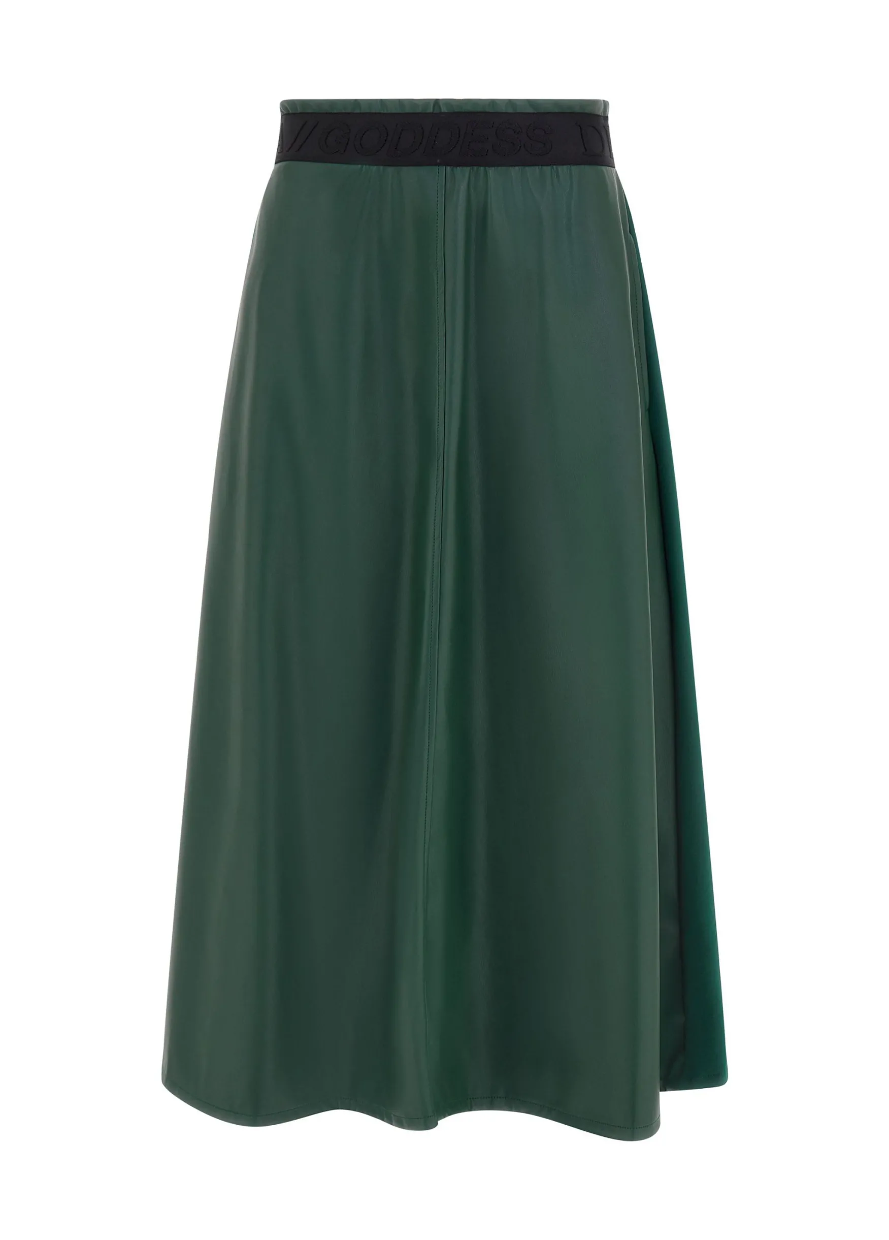 Online DEHA Combined Faux Leather Skirt Green Forest Green