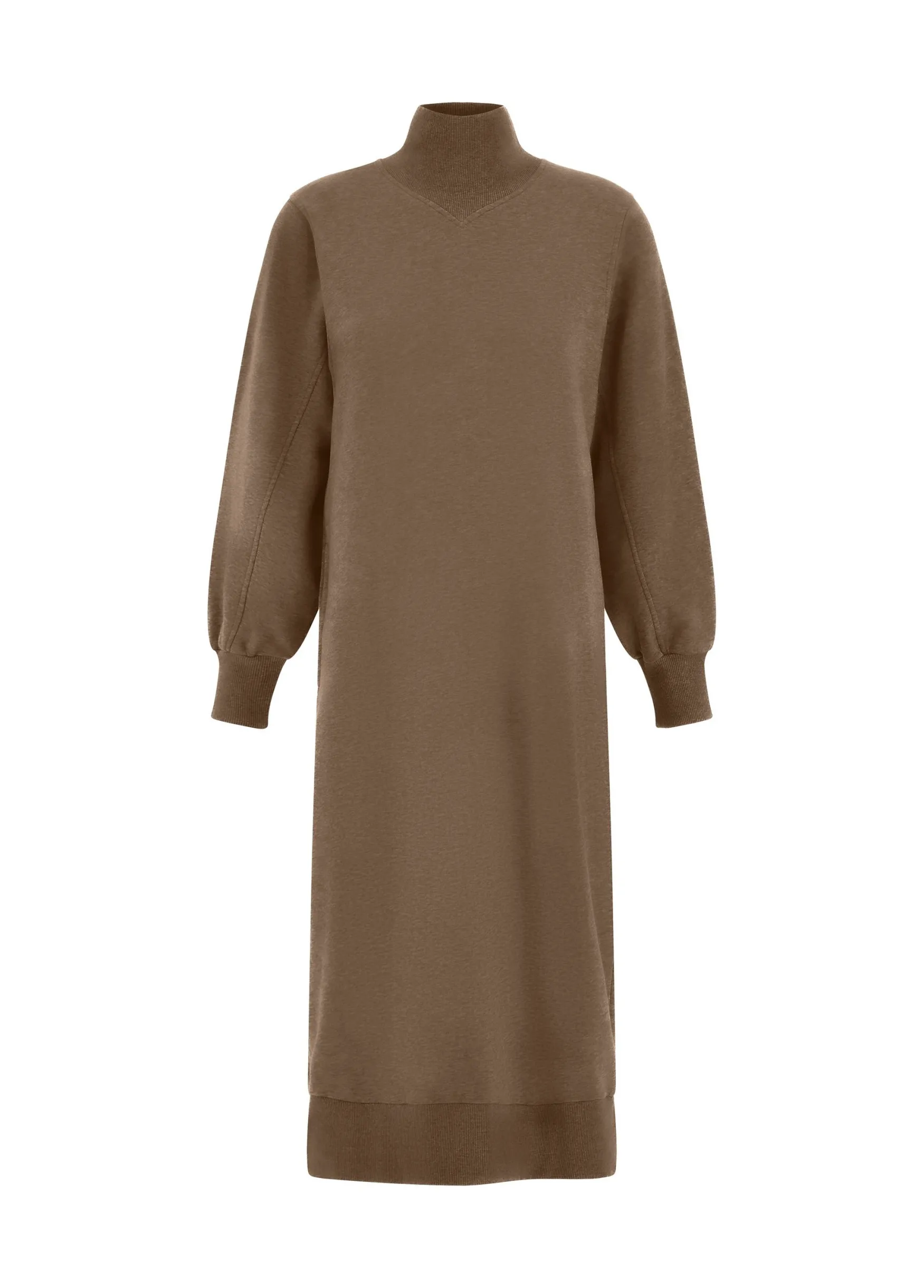 Sale DEHA Comfort High Neck Dress Brown Biscuit Brown