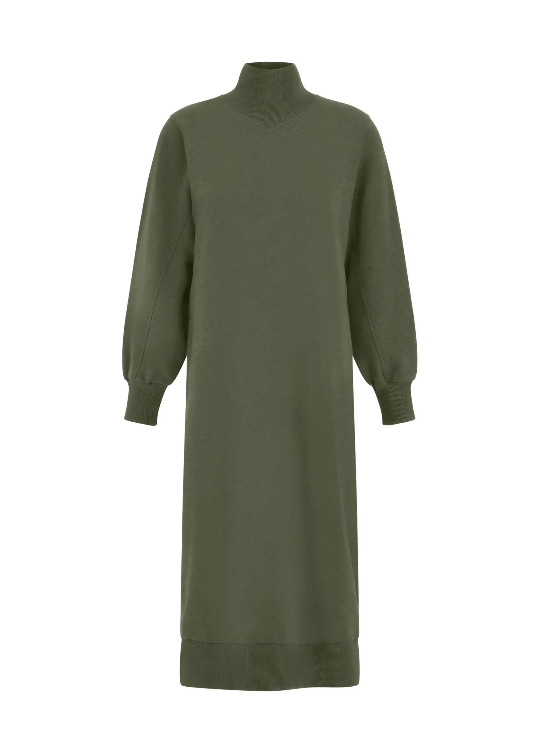 Best Sale DEHA Comfort High Neck Dress Green Olive Green