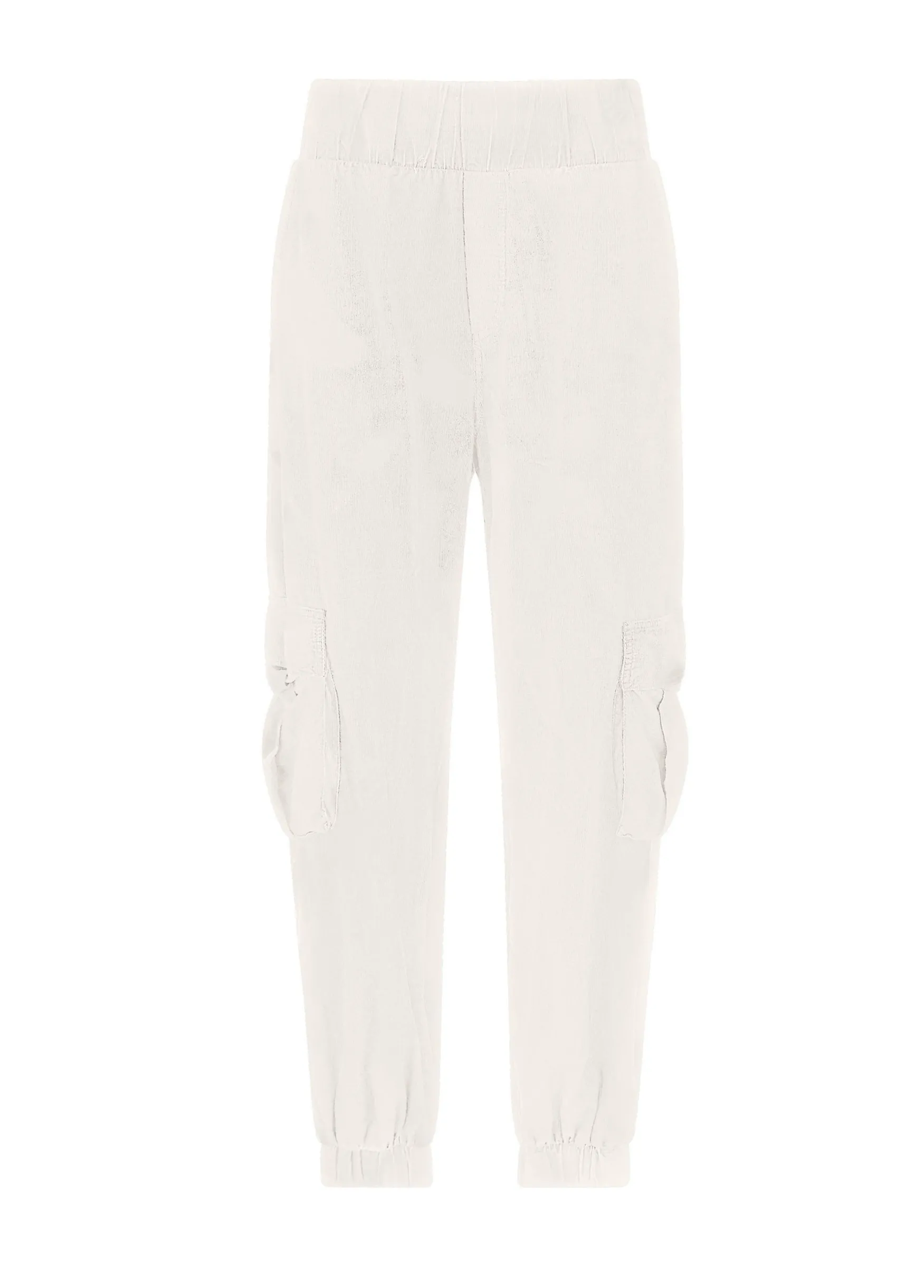 Hot DEHA Corduroy Cargo Pants White Milk White