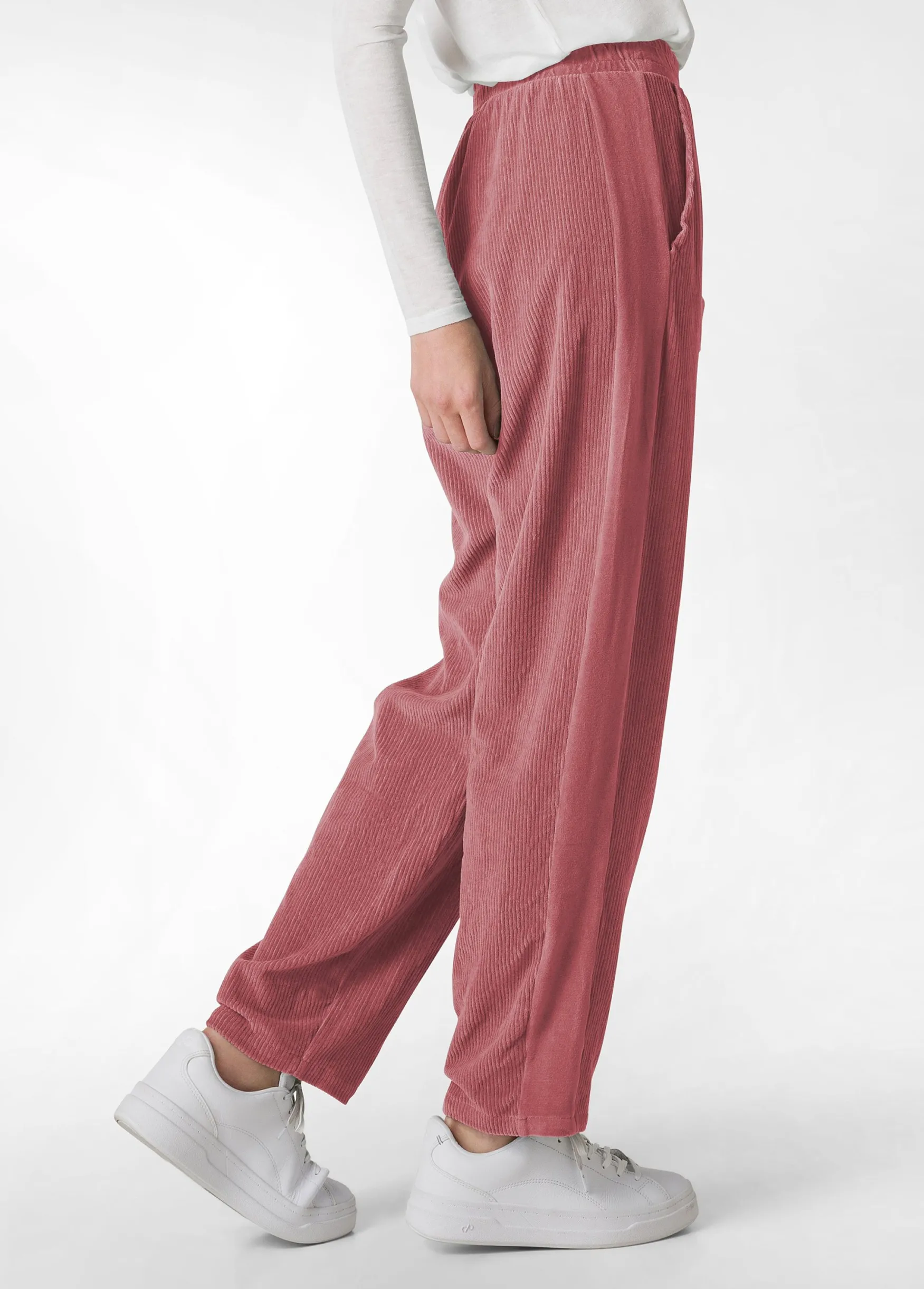 Shop DEHA Corduroy Chenille Pants Pink Deco' Rose