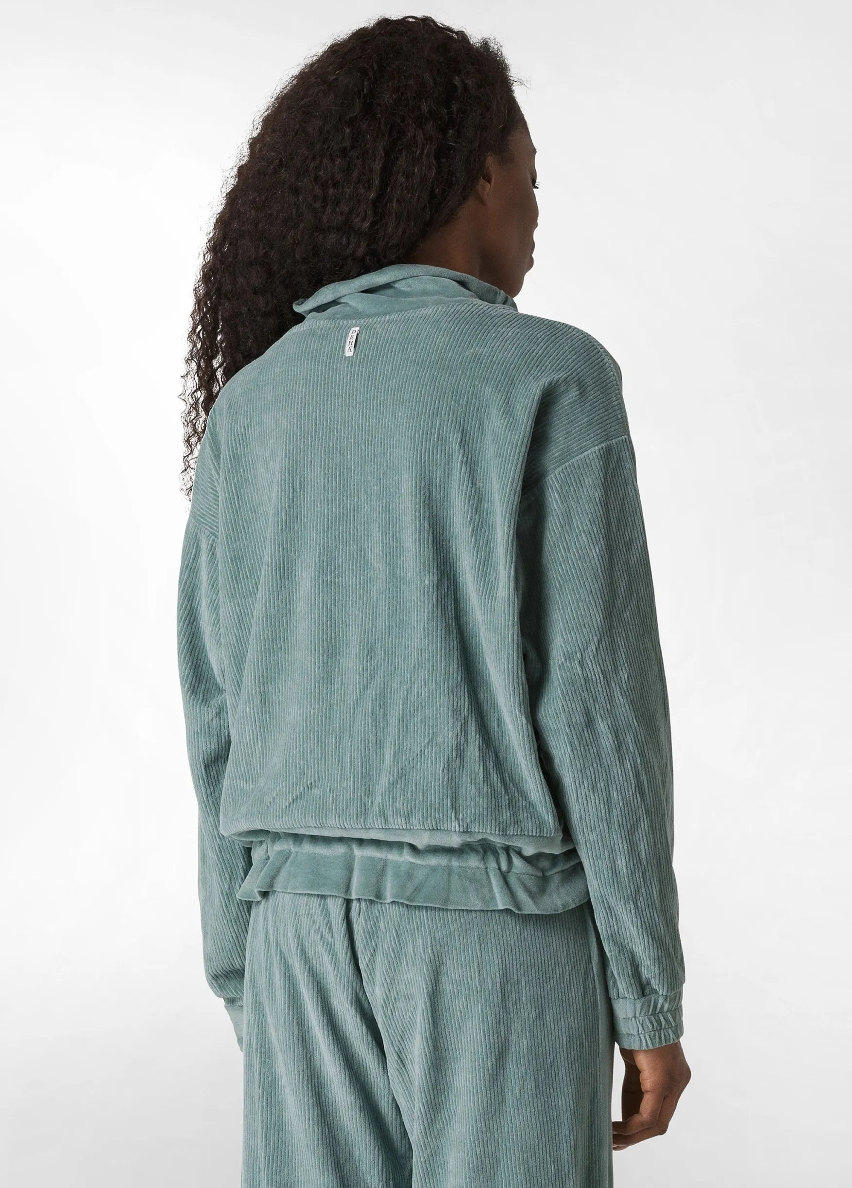 Best DEHA Corduroy Chenille Sweatshirt Green Sage Green