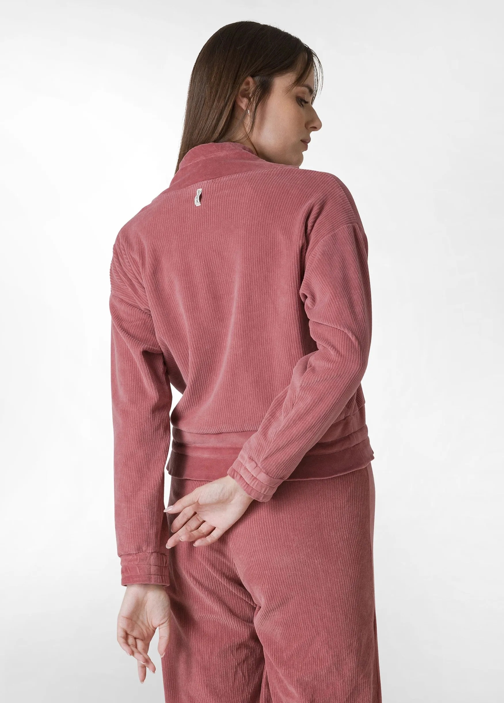 Best DEHA Corduroy Chenille Sweatshirt Pink Deco' Rose
