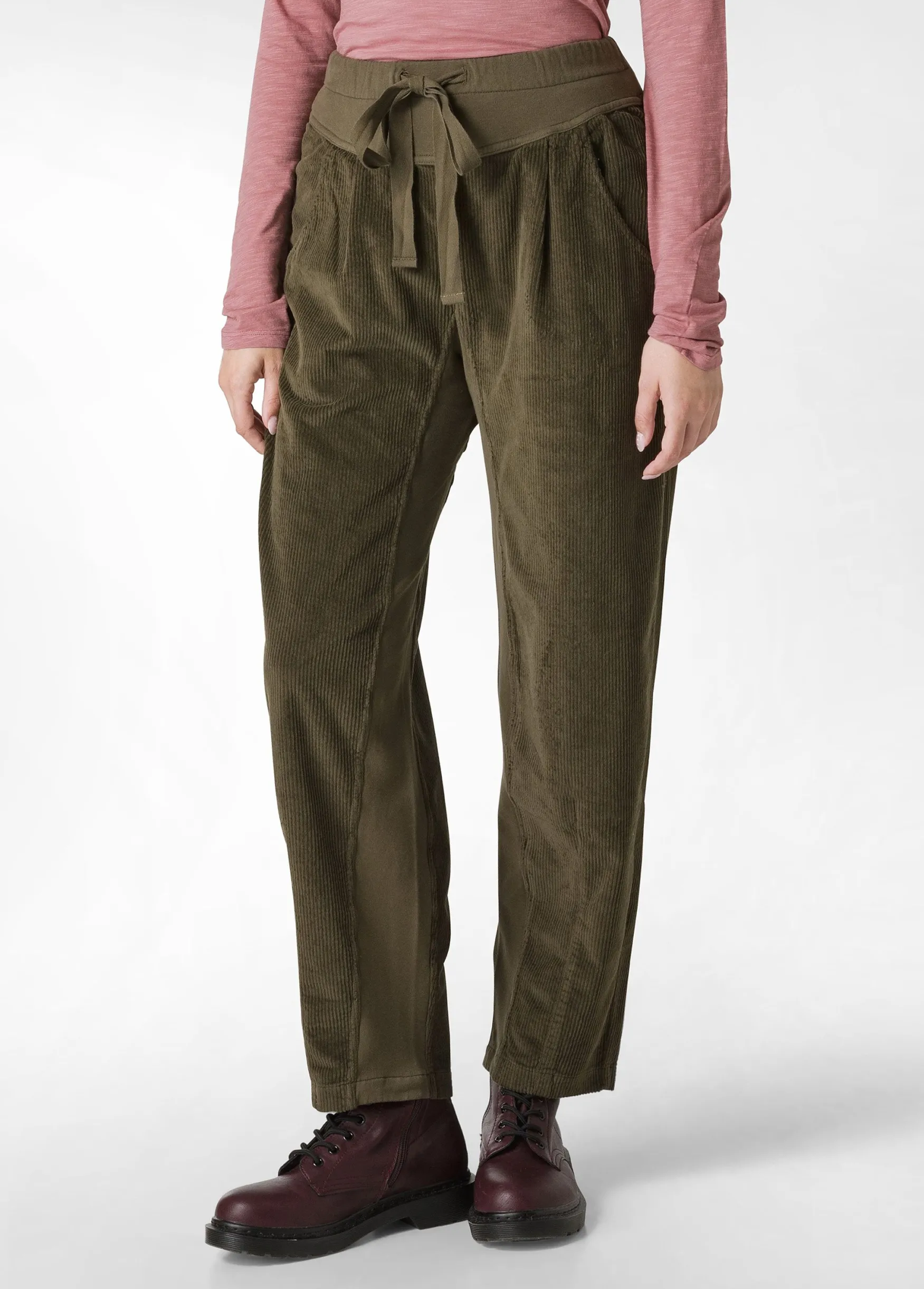 New DEHA Corduroy Combined Pants Green Olive Green