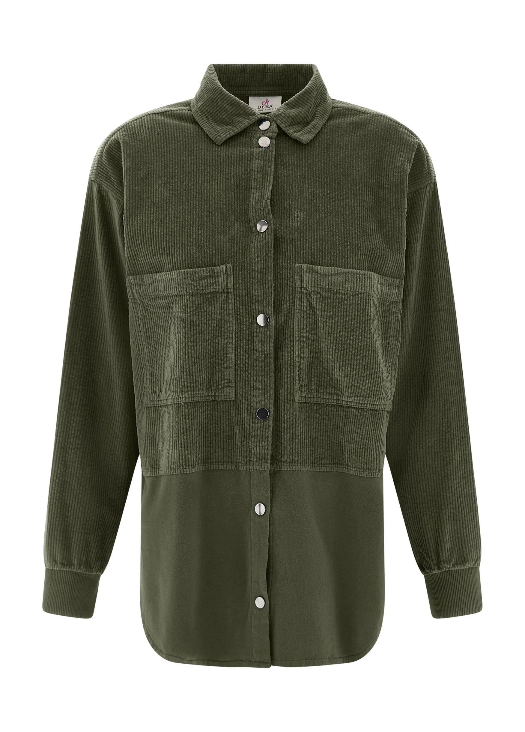 Discount DEHA Corduroy Combined Shirt Green Olive Green