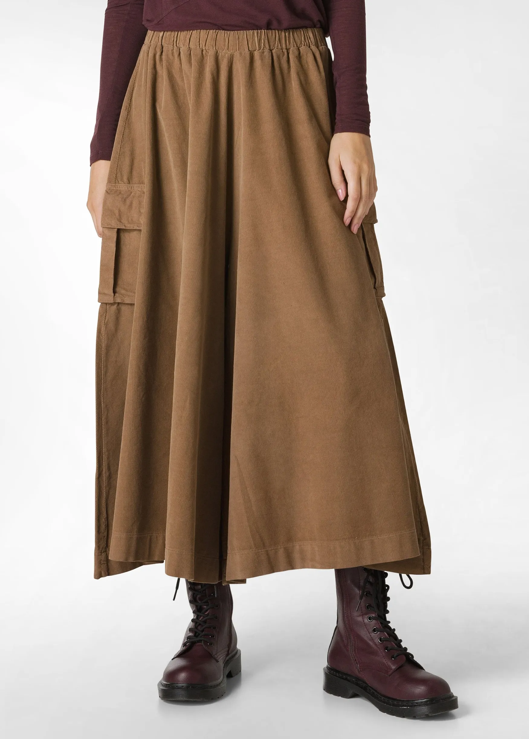 Clearance DEHA Corduroy Coulotte Pants Brown Biscuit Brown