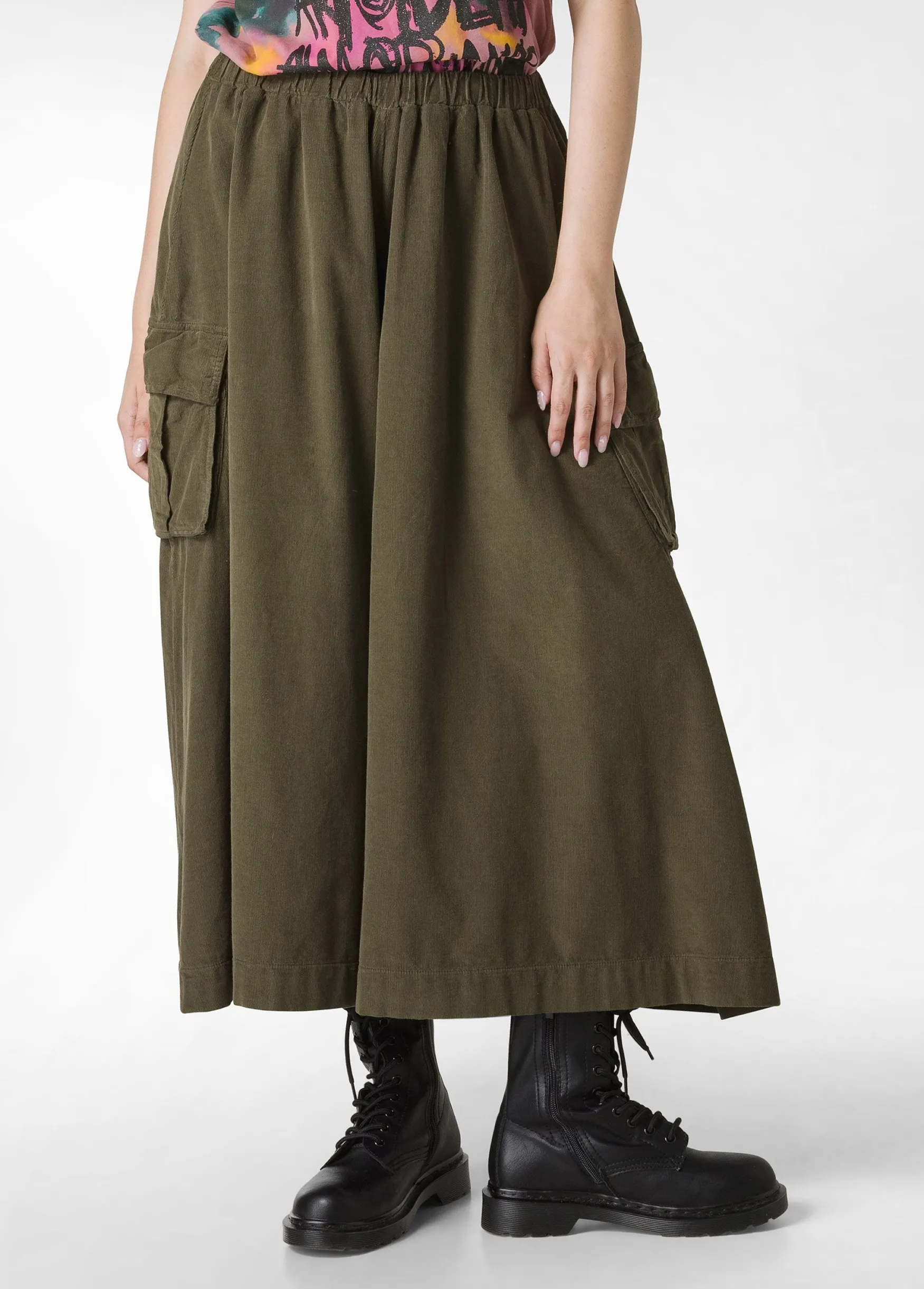 Best Sale DEHA Corduroy Coulotte Pants Green Olive Green