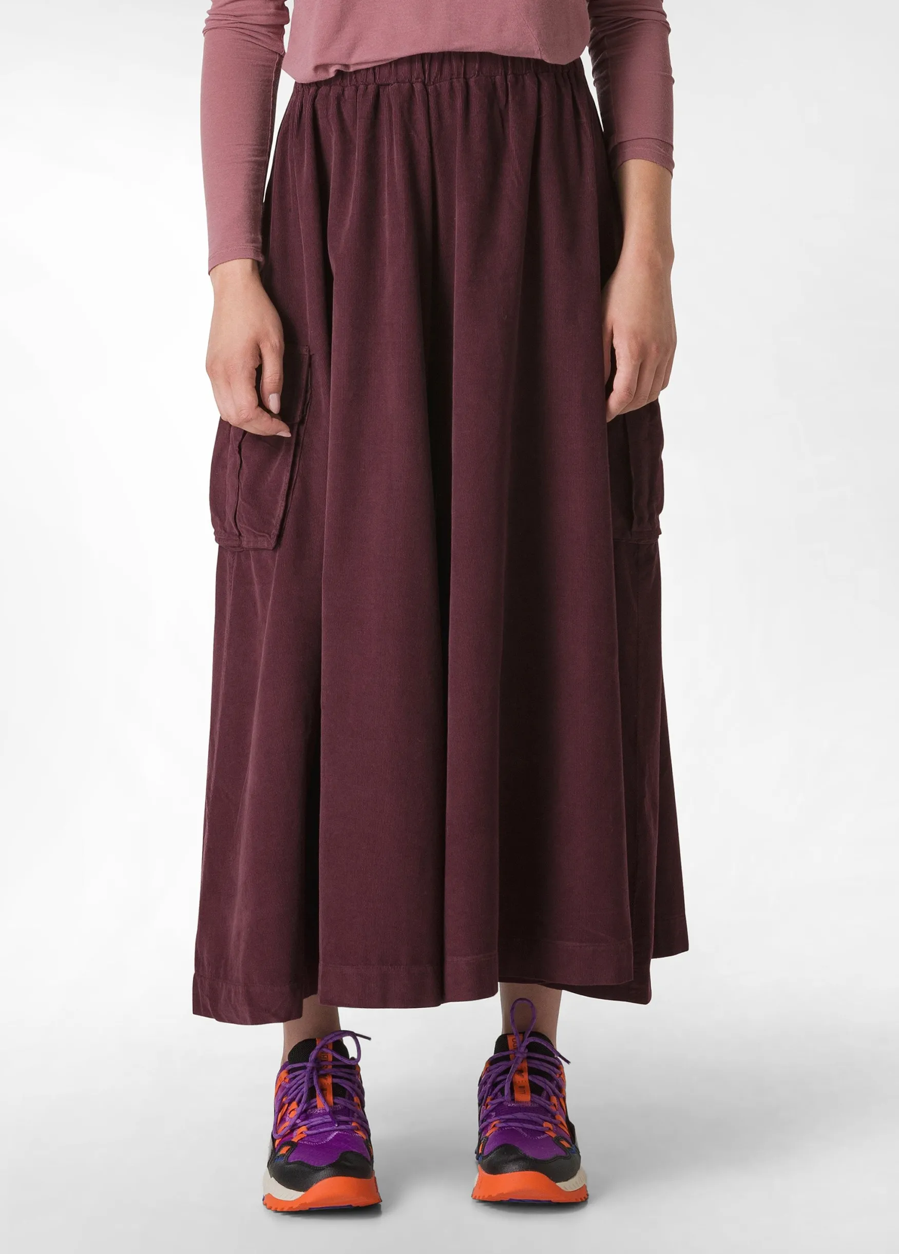 New DEHA Corduroy Coulotte Pants Red Tibetan Red