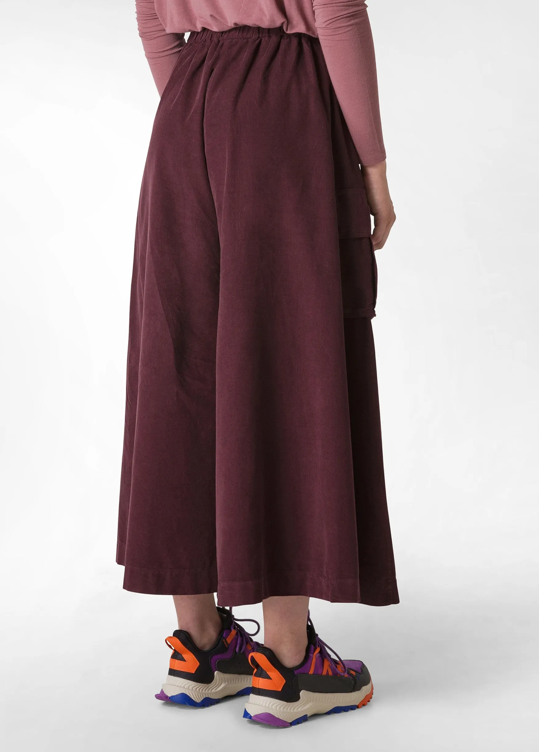 New DEHA Corduroy Coulotte Pants Red Tibetan Red