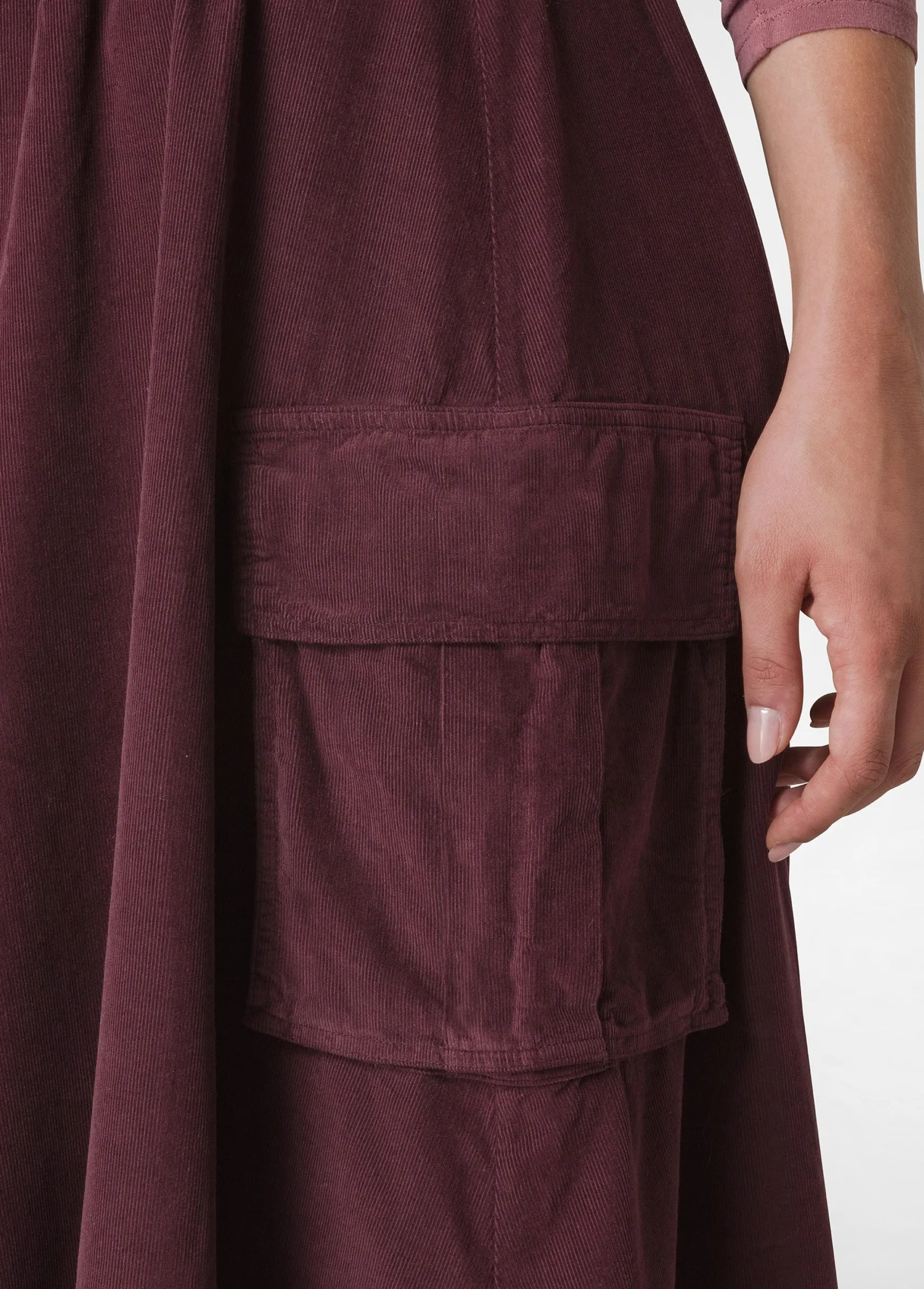 New DEHA Corduroy Coulotte Pants Red Tibetan Red
