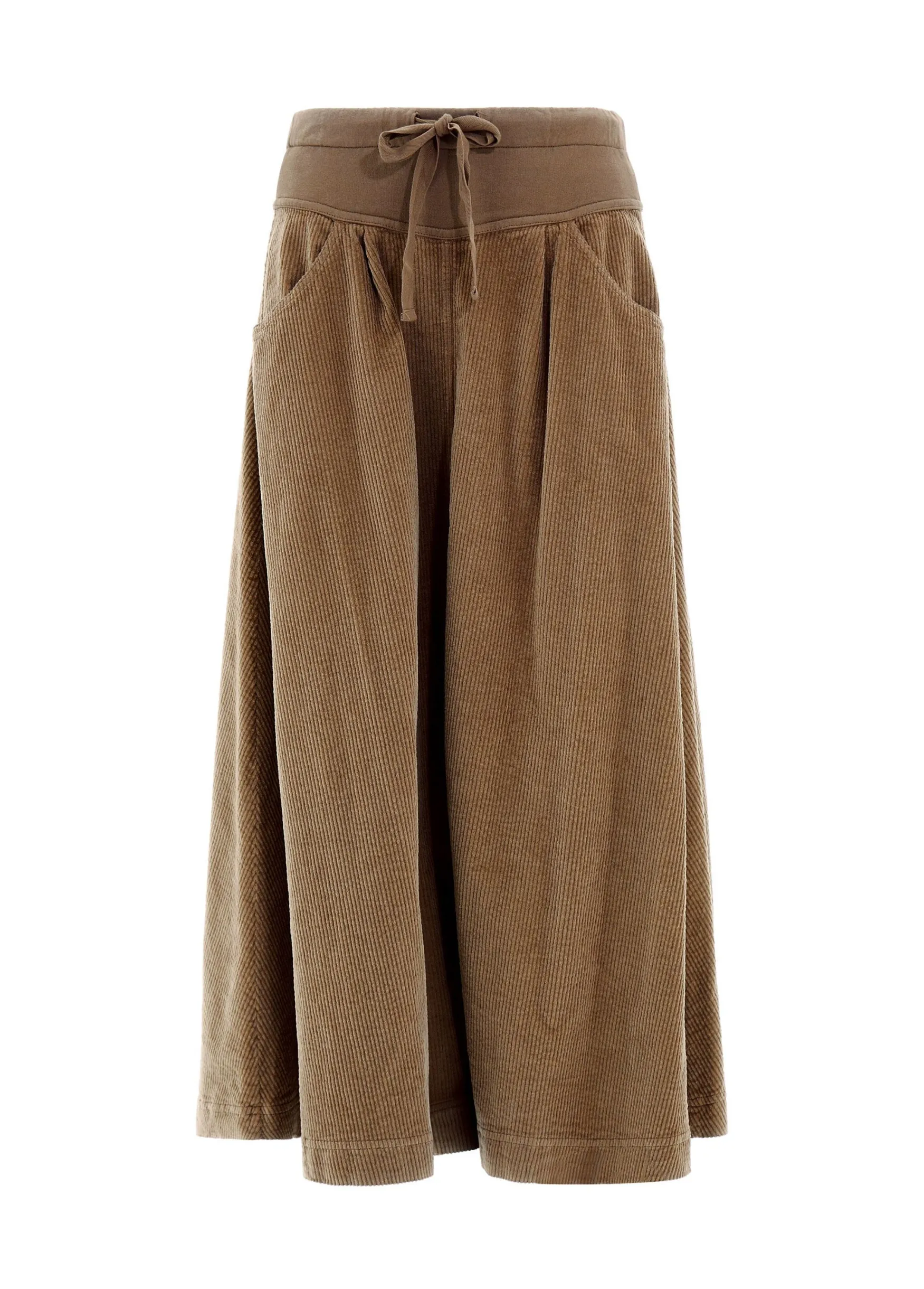 Cheap DEHA Corduroy Long Skirt Brown Biscuit Brown