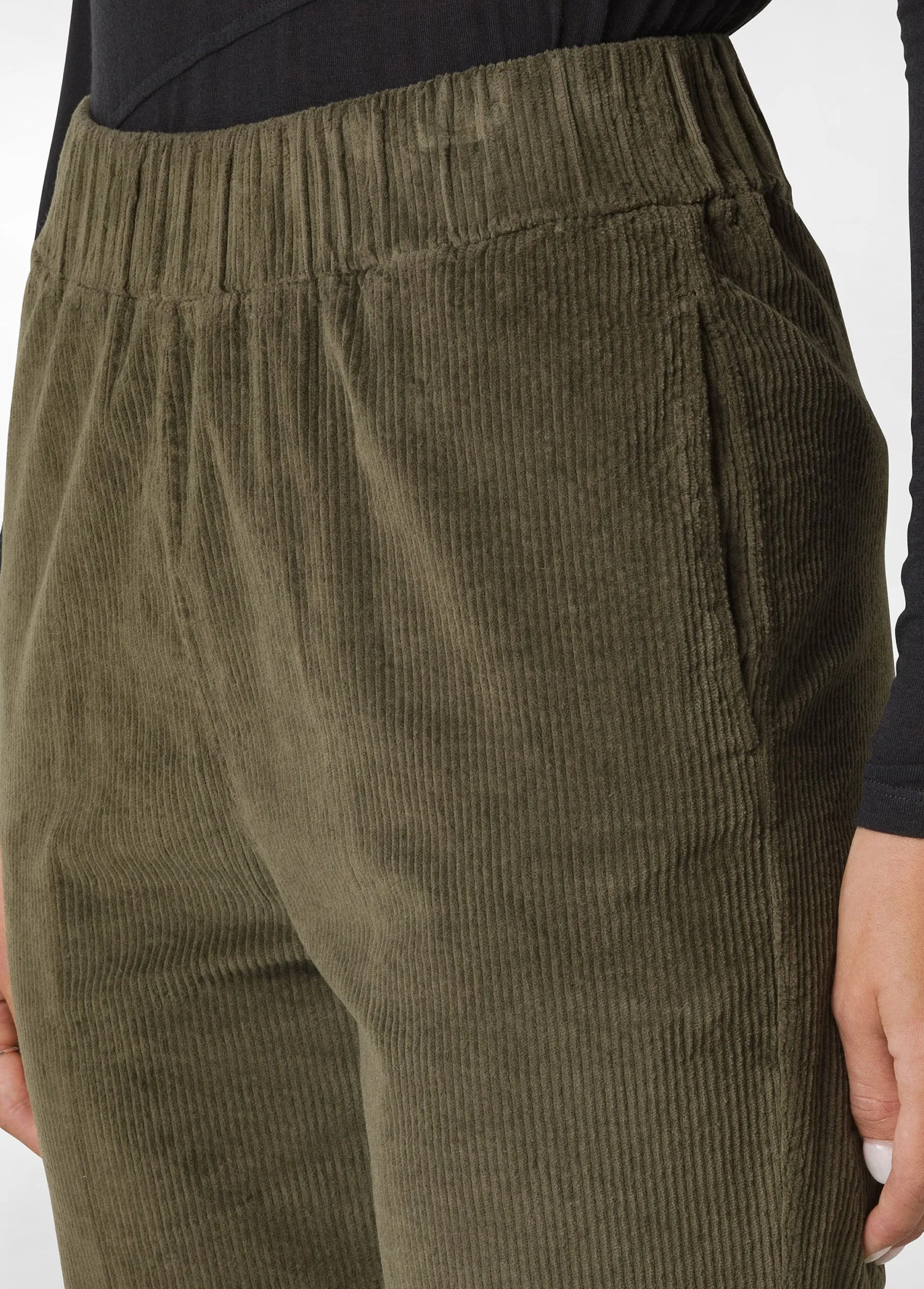 Store DEHA Corduroy Straight Pants Green Olive Green