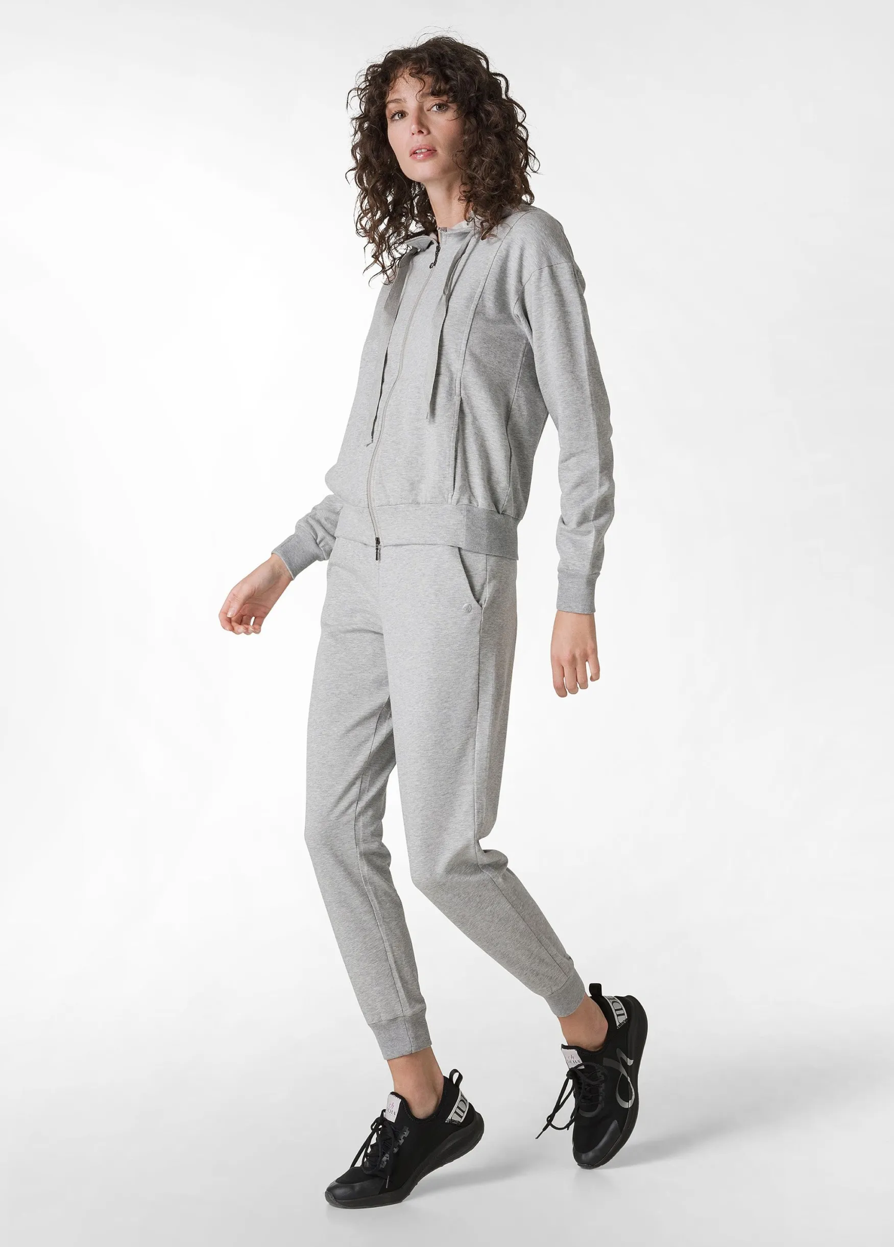 Cheap DEHA Core Full Zip Hoodie Grey Grey Melange