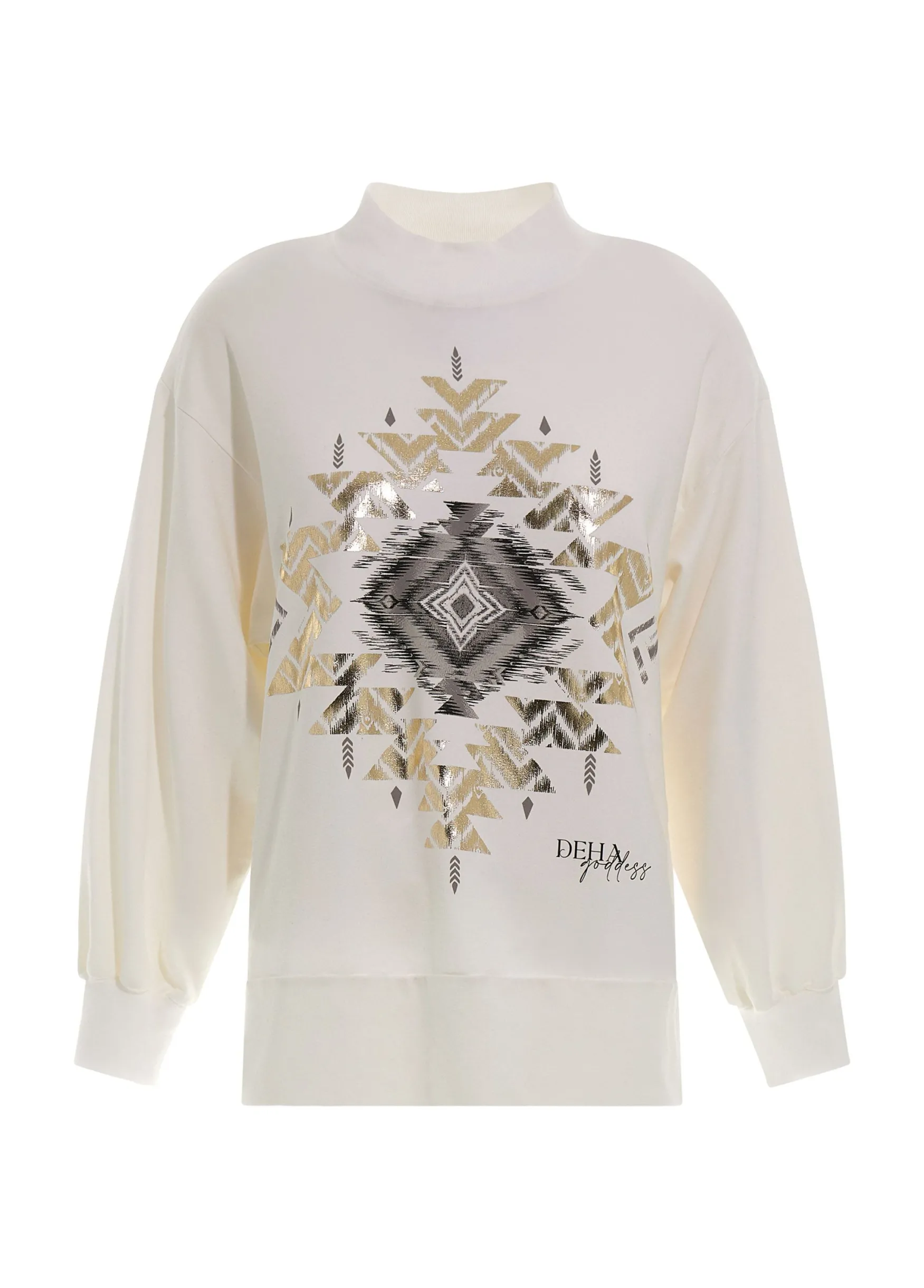 Clearance DEHA Cosy Graphic Sweatshirt White Milk White