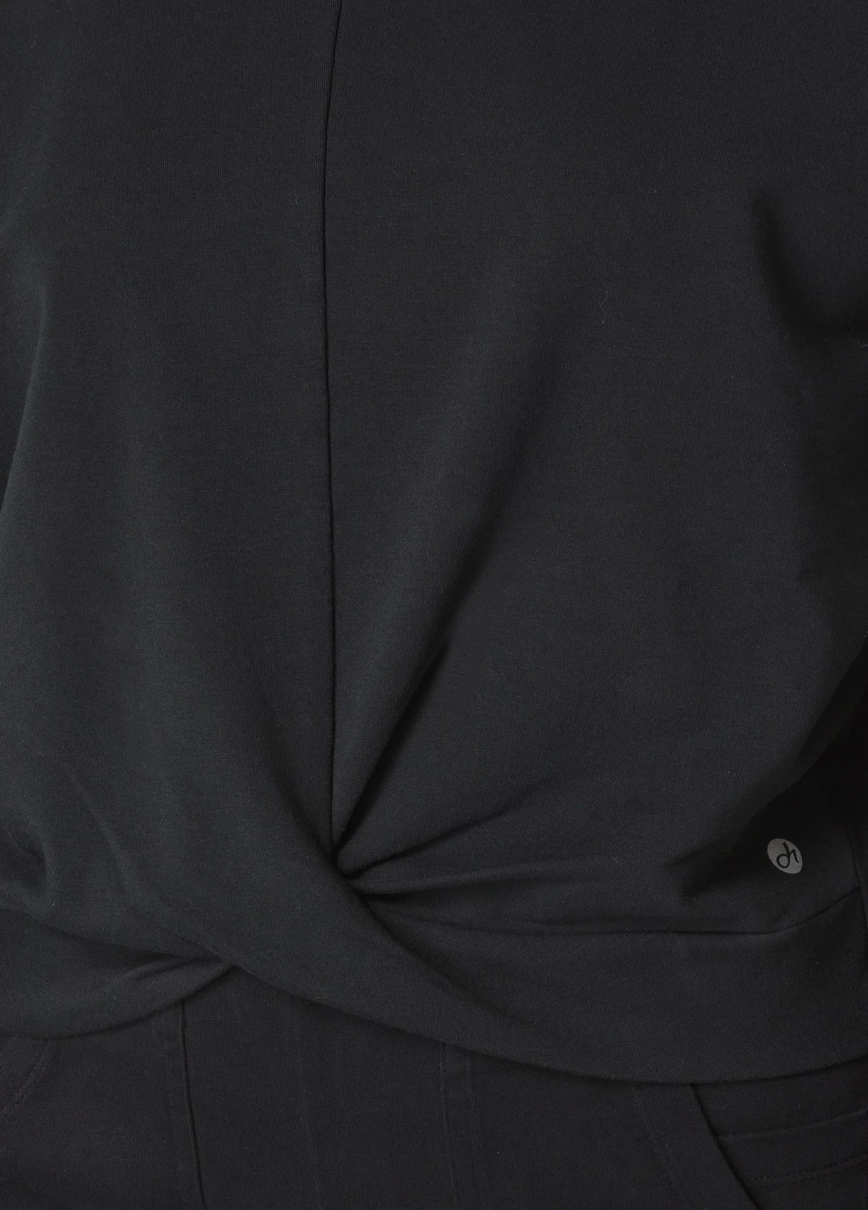 Store DEHA Cosy Knotted Hoodie Black