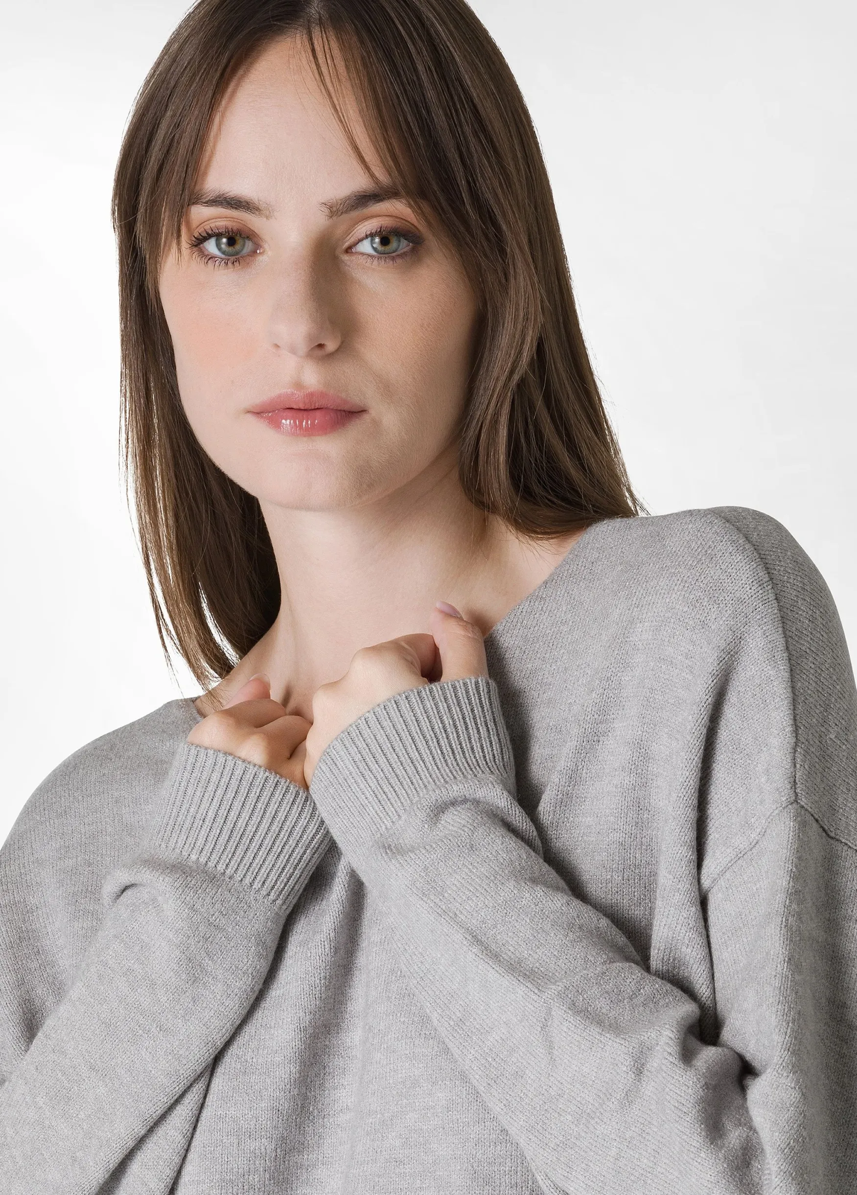Cheap DEHA Crewneck Sweater Grey Grey Melange