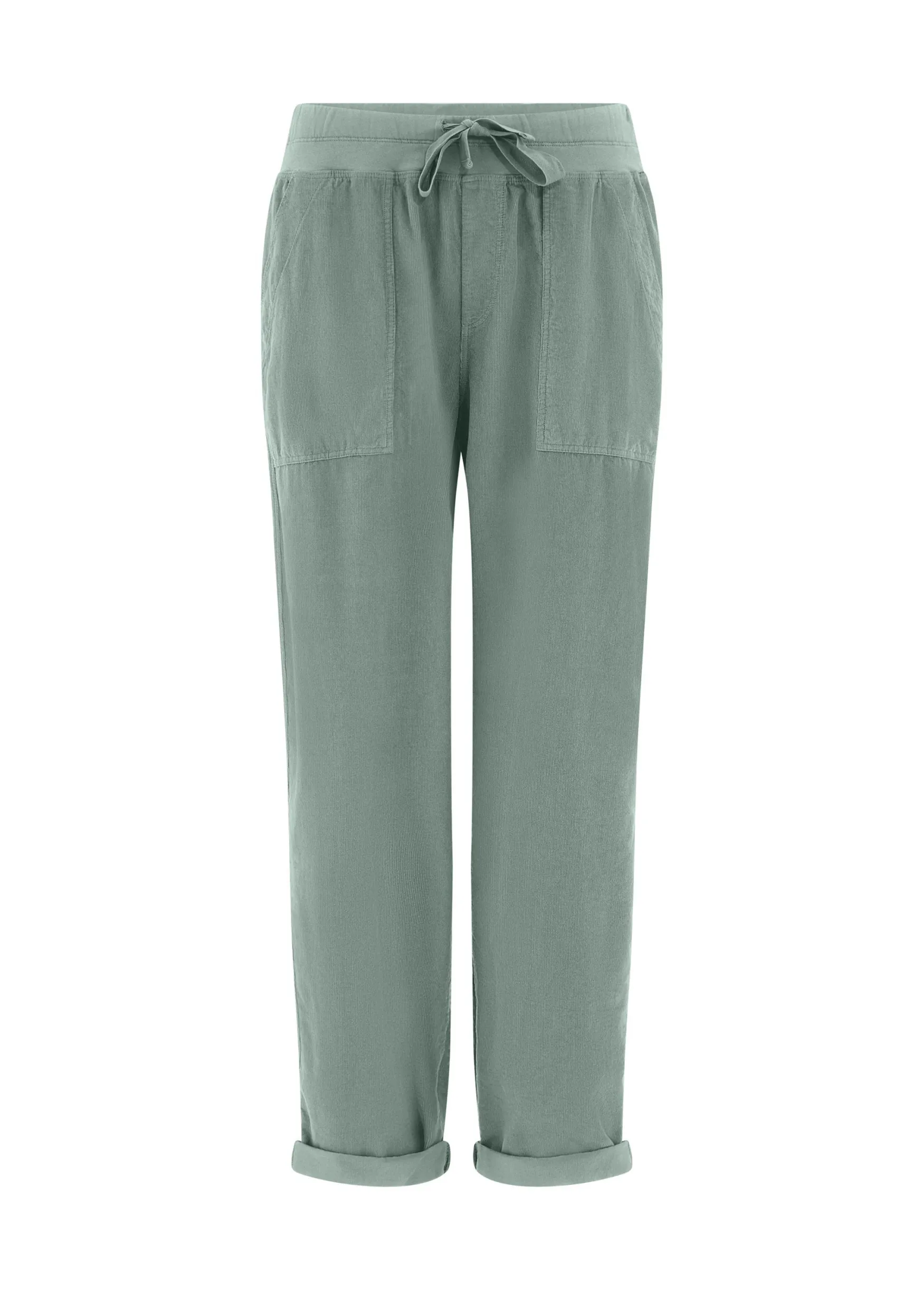 Sale DEHA Drawstring Corduroy Pants Green Sage Green