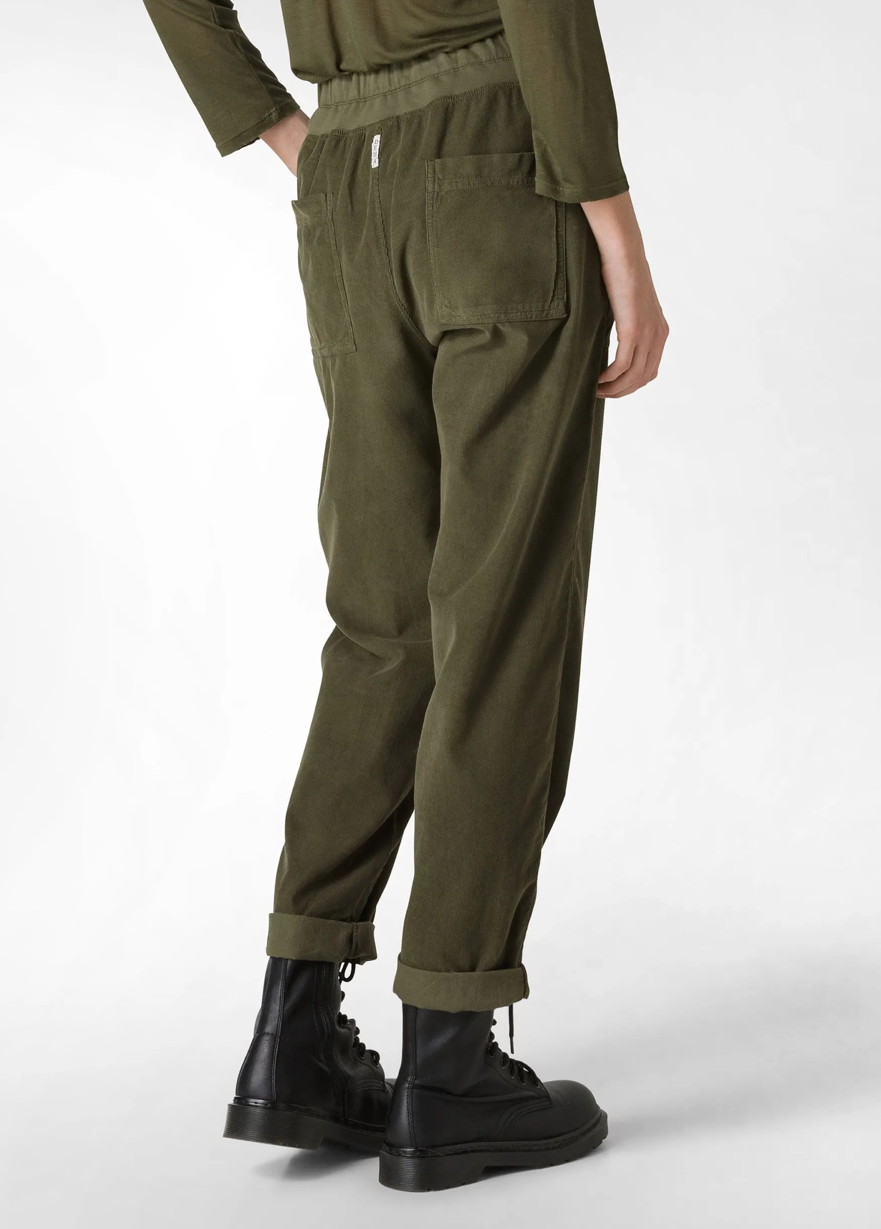Outlet DEHA Drawstring Corduroy Pants Green Olive Green