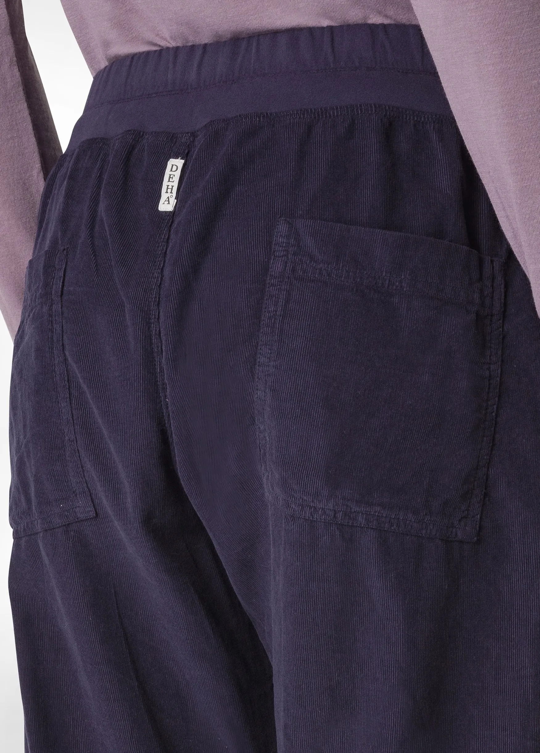 Hot DEHA Drawstring Corduroy Pants Purple Aubergine Violet