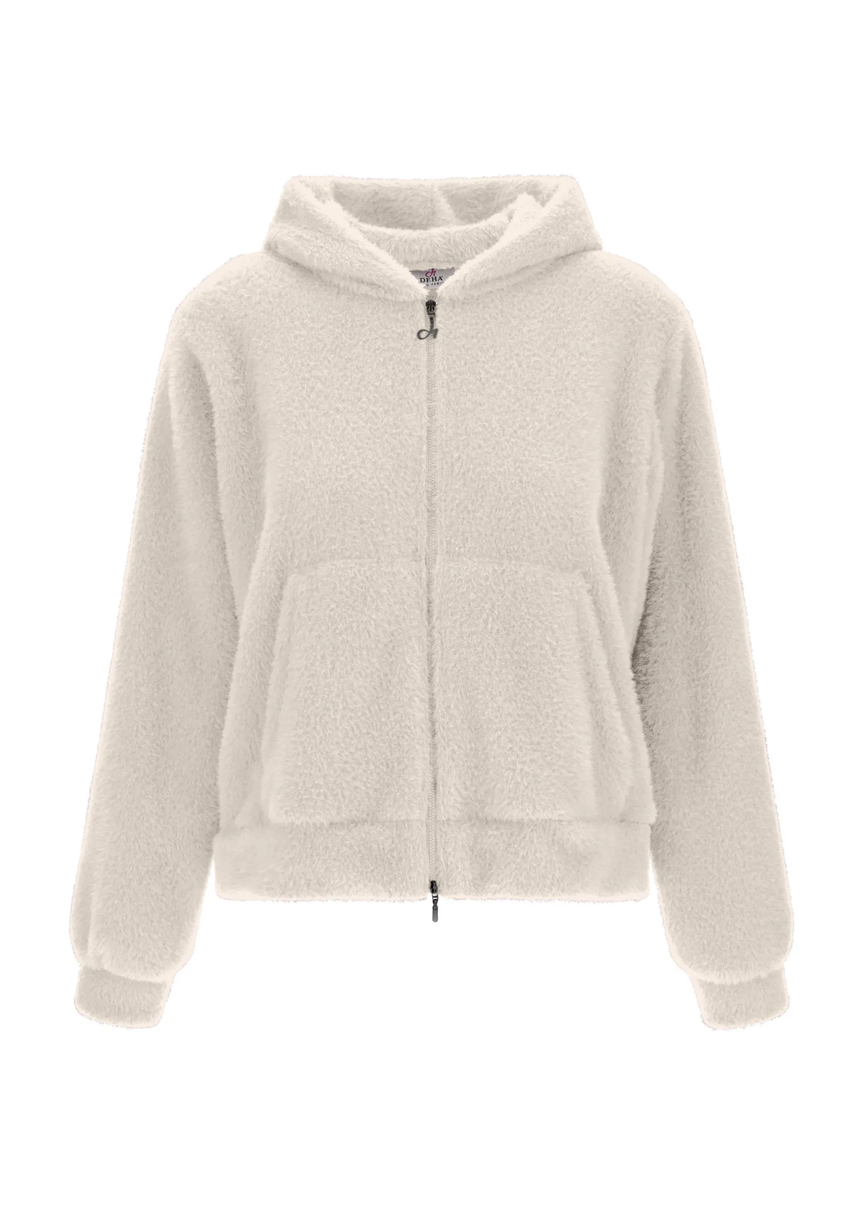 Shop DEHA Fluffy Hoodie White Milk White