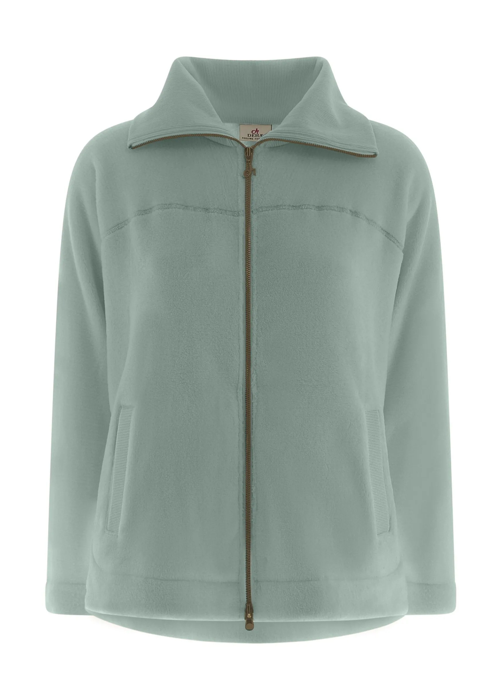 Outlet DEHA Fluffy Polar Jacket Green Sage Green