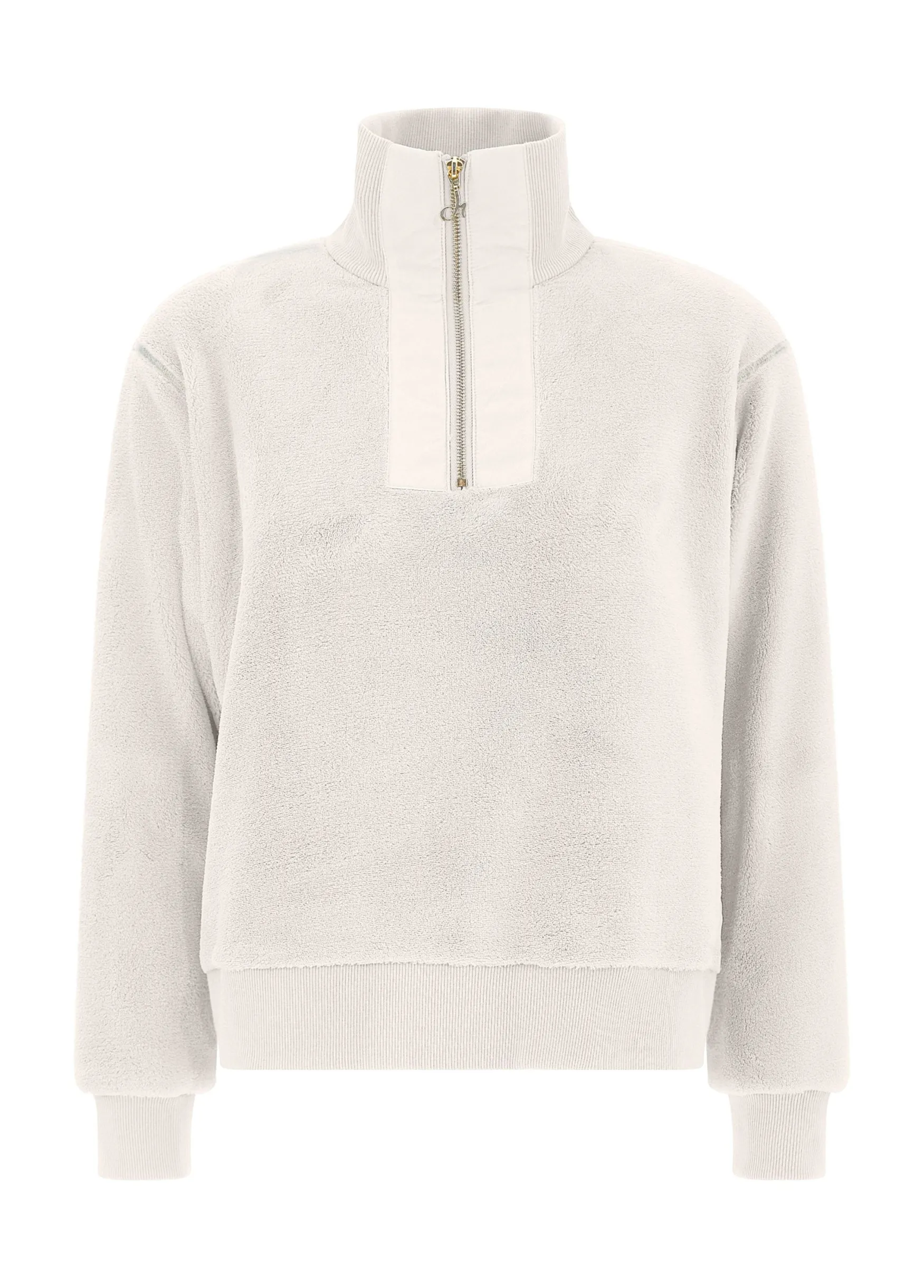 Shop DEHA Fluffy Polar Sweatshirt White Milk White