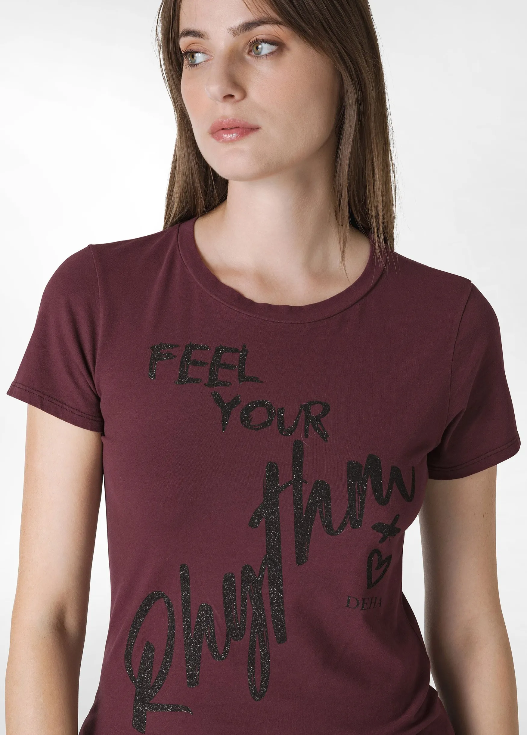 Discount DEHA Graphic Stretch T-Shirt Red Tibetan Red