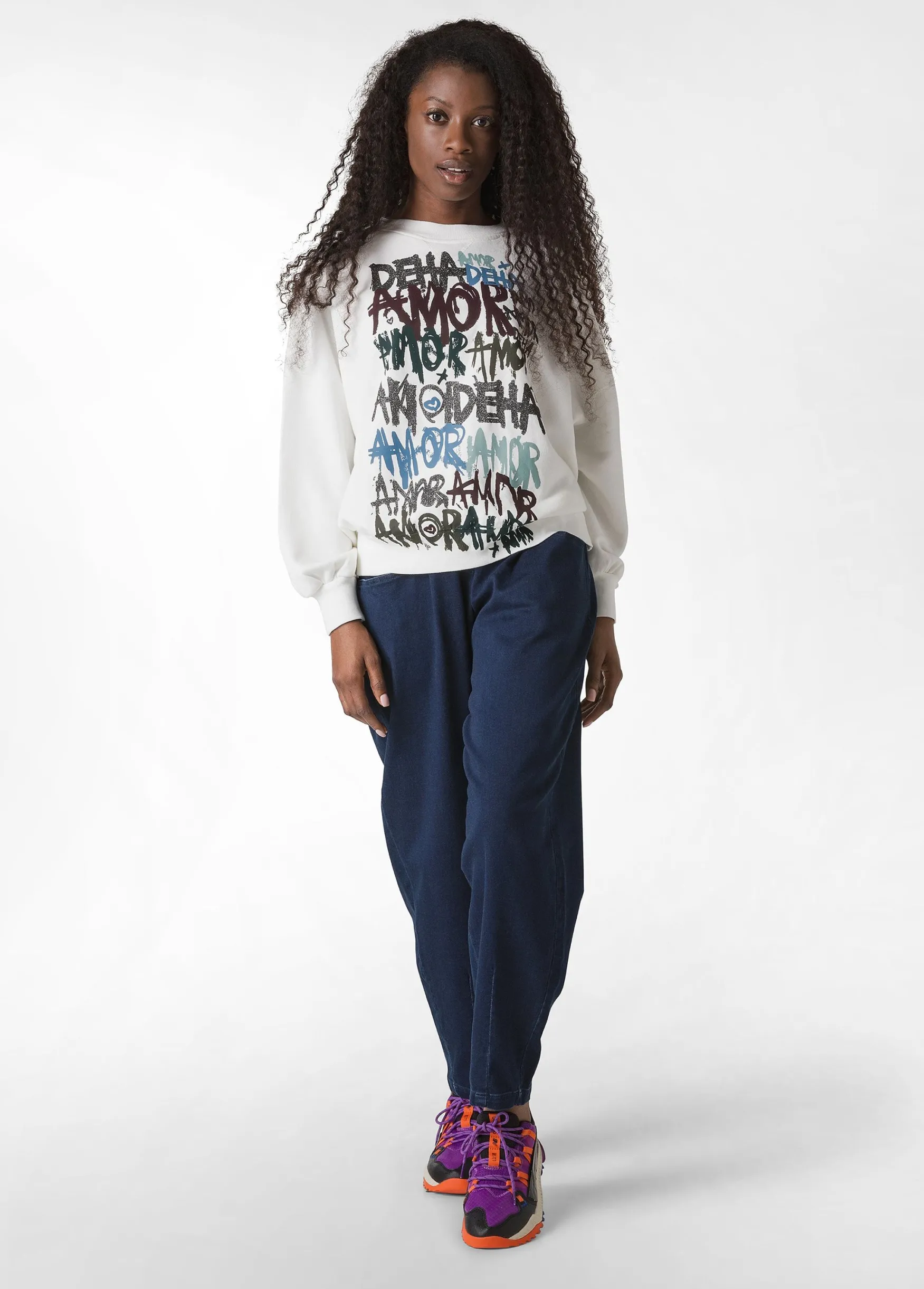Shop DEHA Graphic Sweatshirt White Milk White