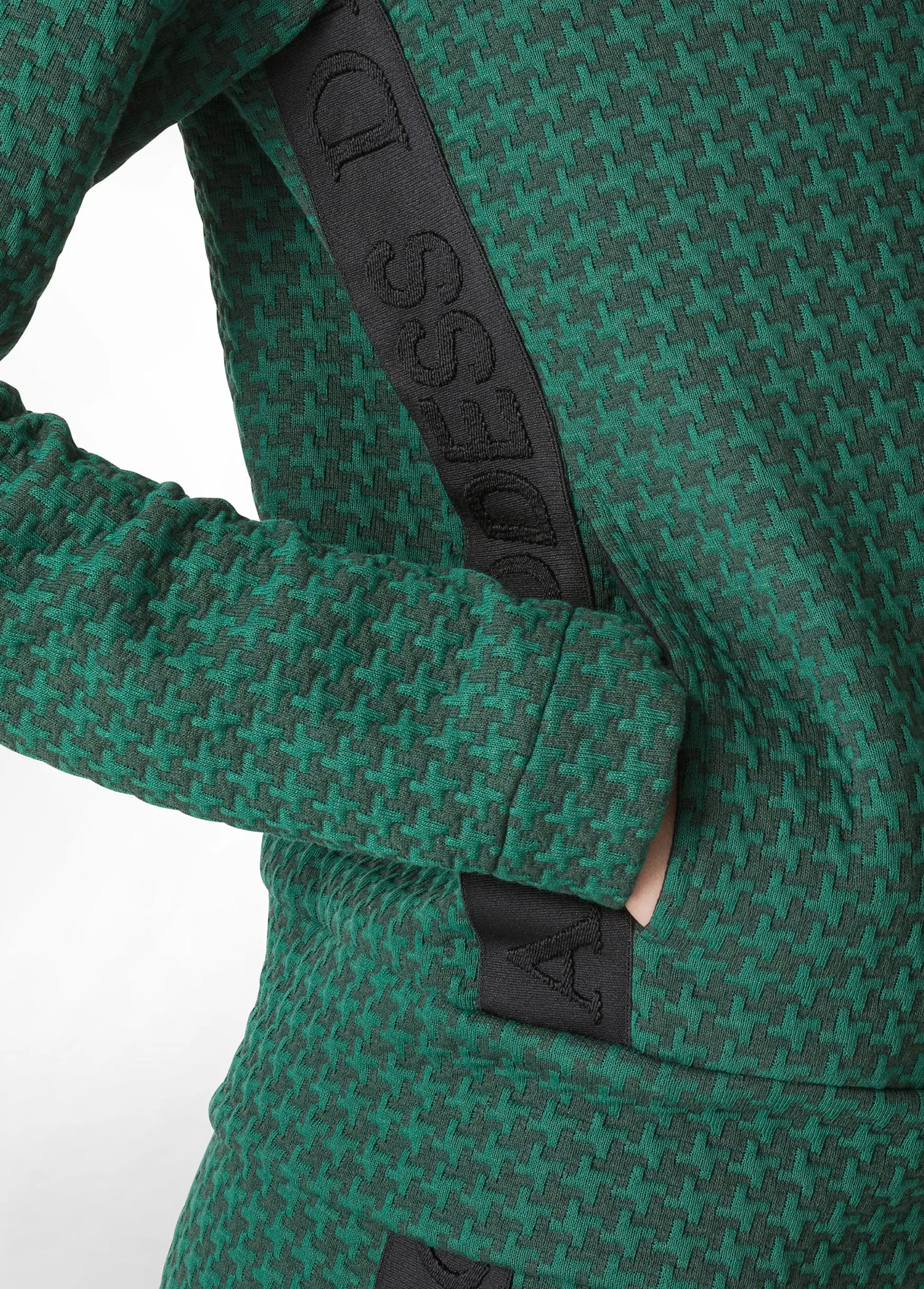 Discount DEHA Houndstooth Jacket Green Forest Green